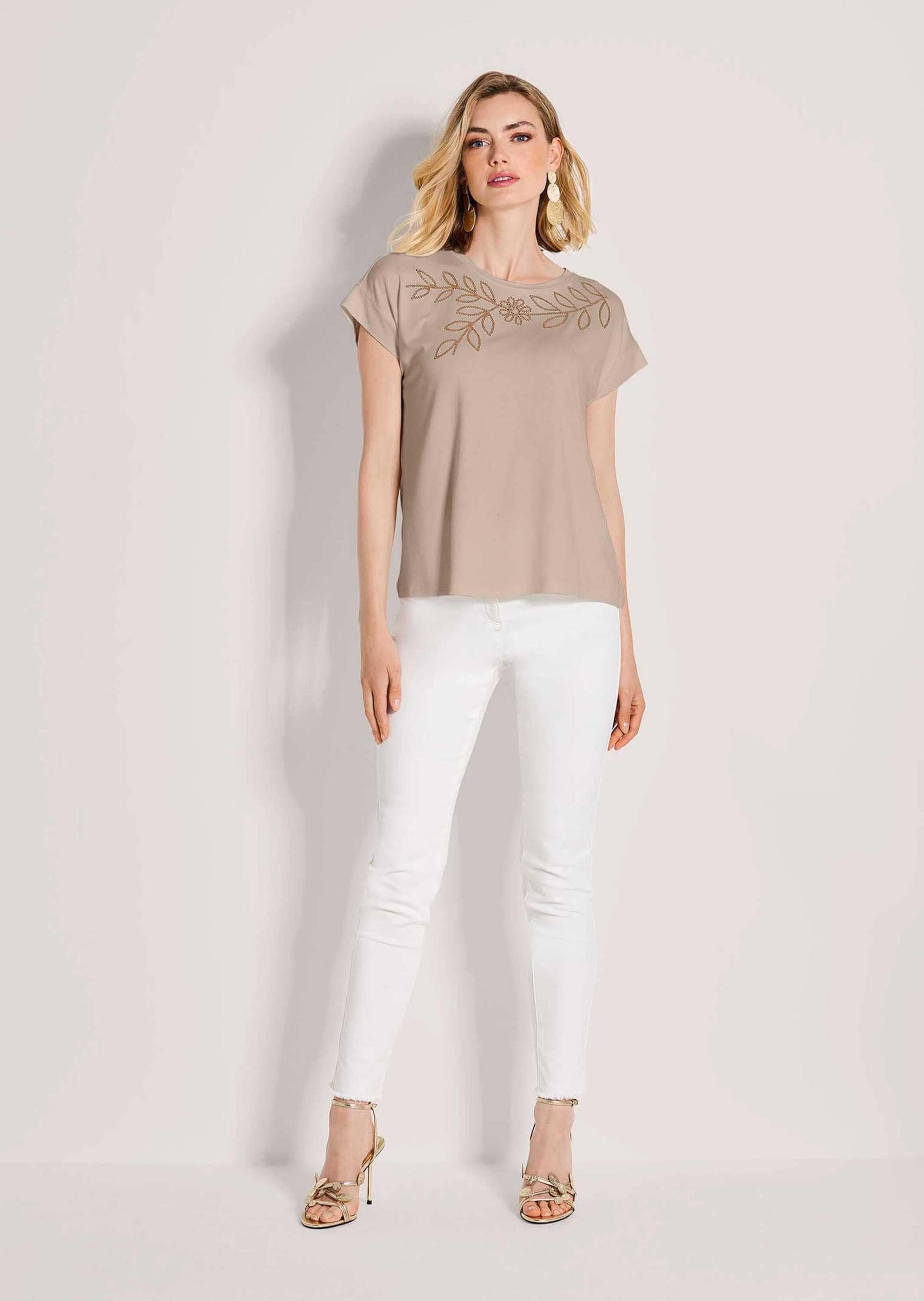 MADELEINE Kurzarmshirt »Blusenshirt Elegantes T-Shirt mit Glanzeffekten« Pailetten