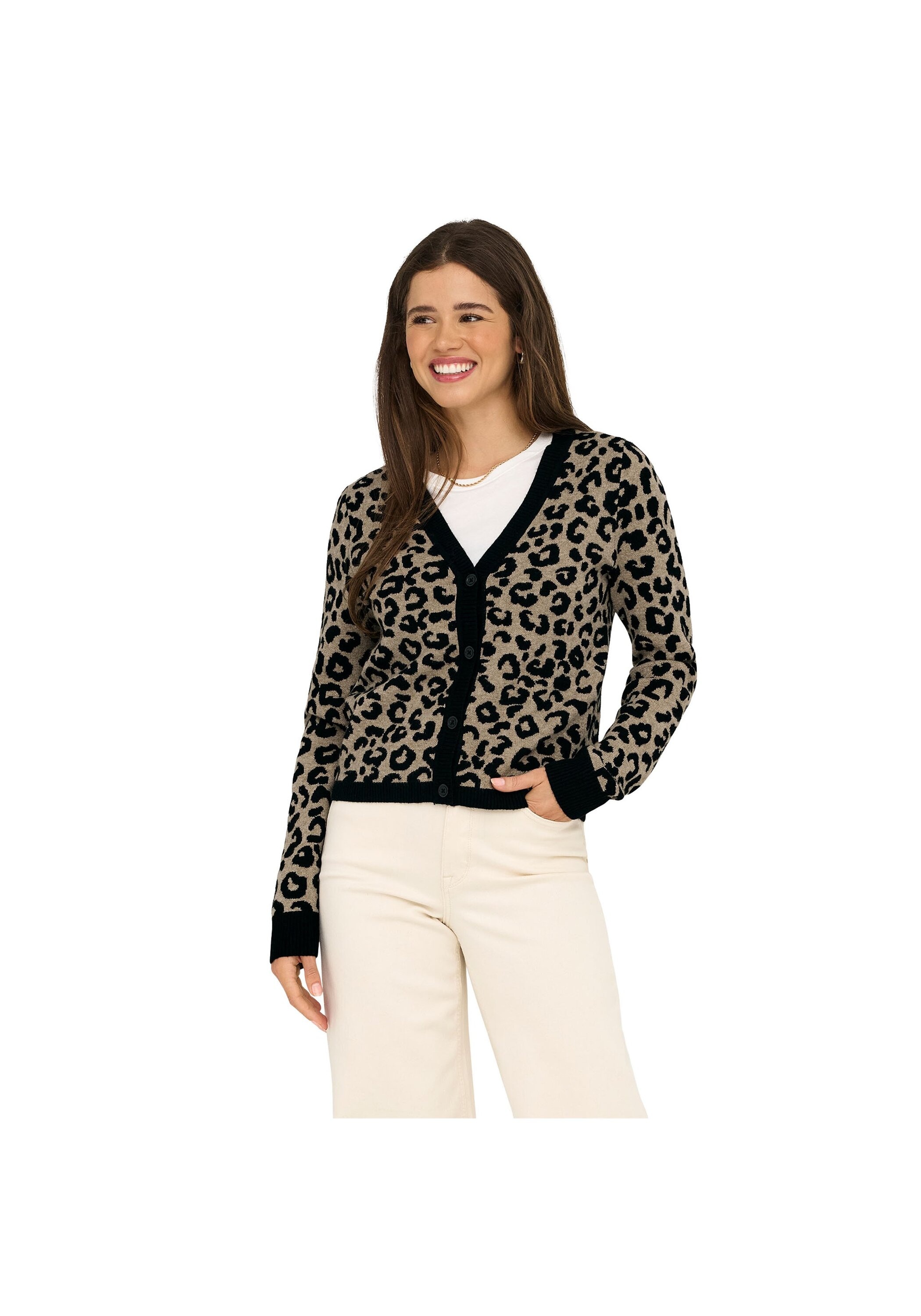 ONLY Sweatshirt »Strickjacke ONLLEO V-NECK CARDIGAN 1er Pack«, 1

