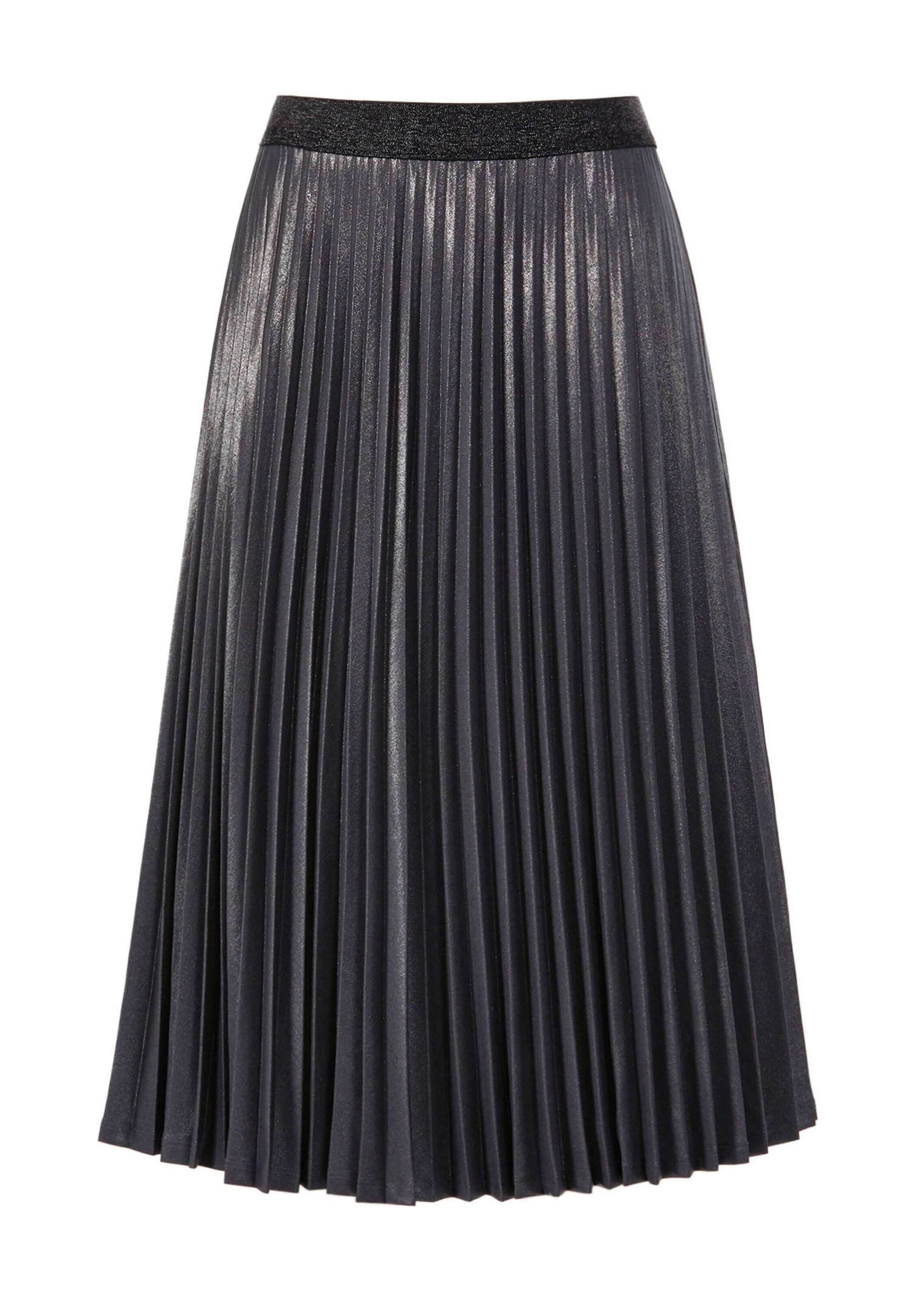 GOLDNER "Plisseerock im Metallic Look" Metallisches Garn