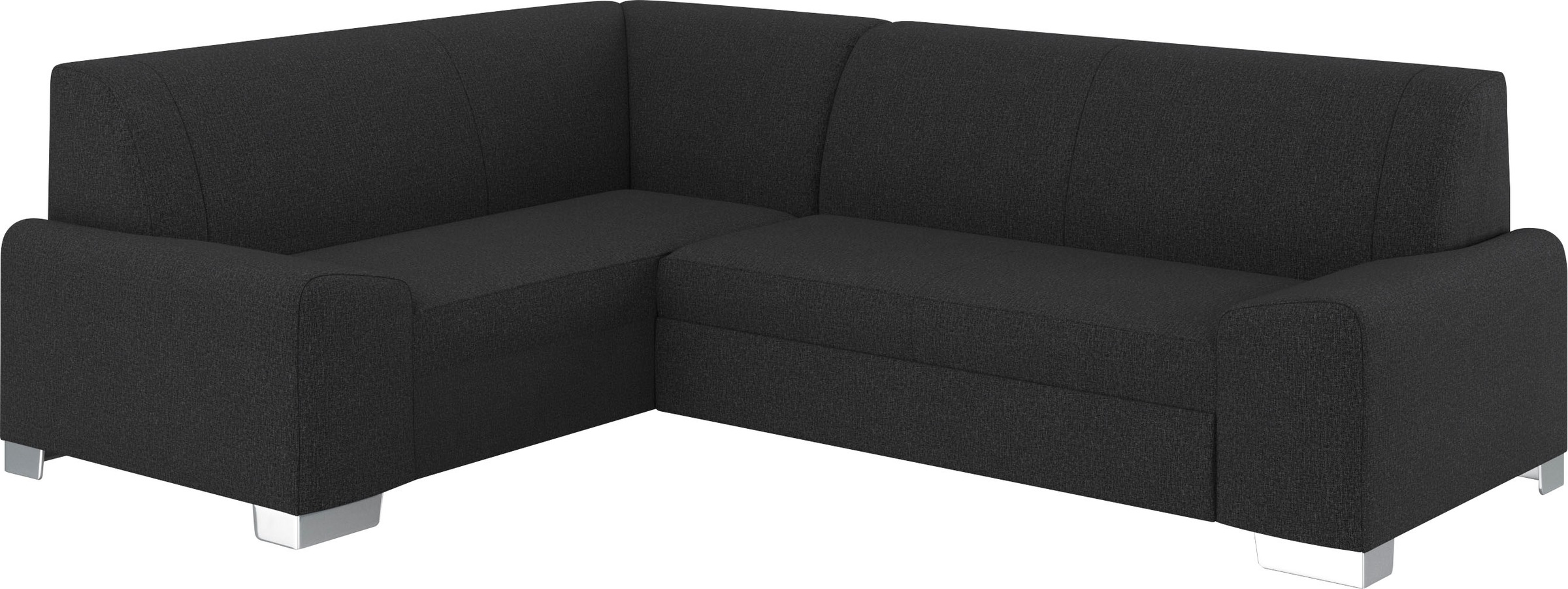 DOMO collection Ecksofa »Anzio in kubischer Formensprache, flache Armlehnen, L-Form«, Wahlweise mit Bettfunktion und Federkern für hohen Sitzkomfort
