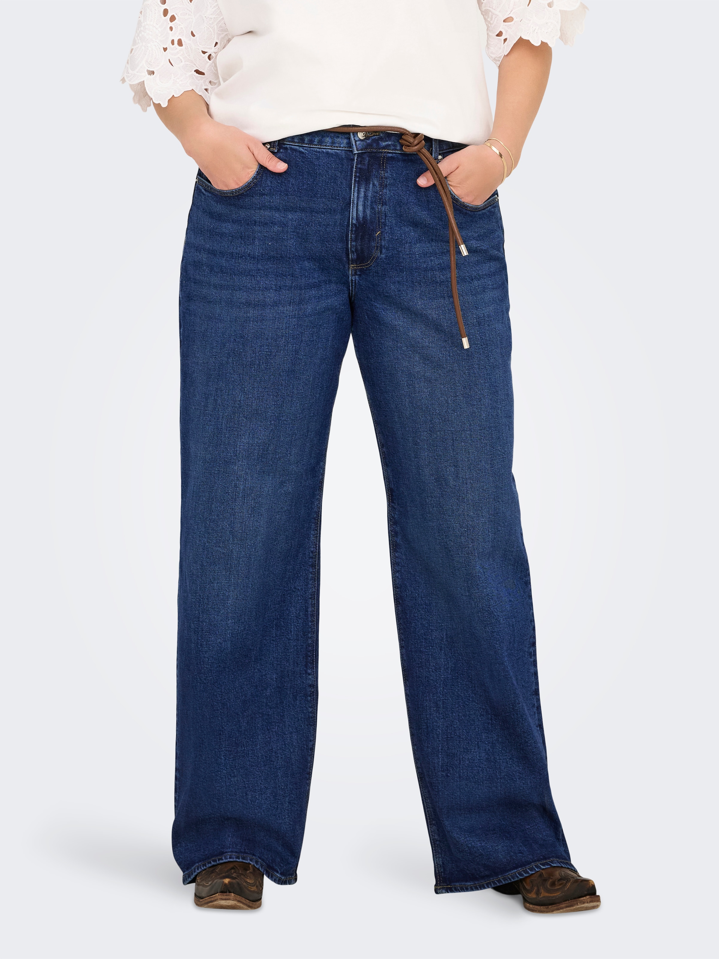 ONLY CARMAKOMA High-waist-Jeans "CARJUICY HW WIDE LEG REA255" günstig online kaufen