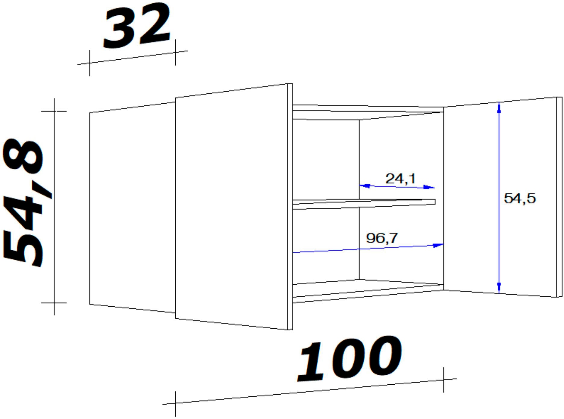 x 100 Flex-Well bestellen 32 x »Nepal«, (B BAUR 54,8 H cm Hängeschrank T) | x x