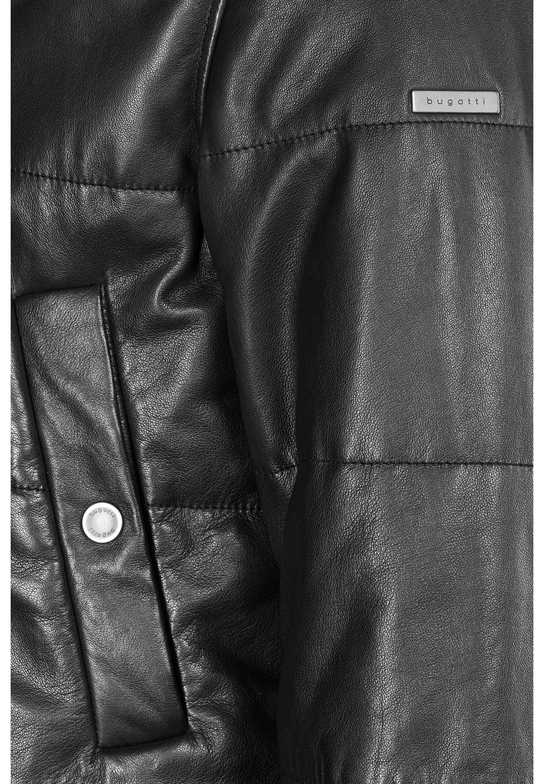 bugatti Lederjacke »BUTREMO« mit Kapuze aus weichem Leder