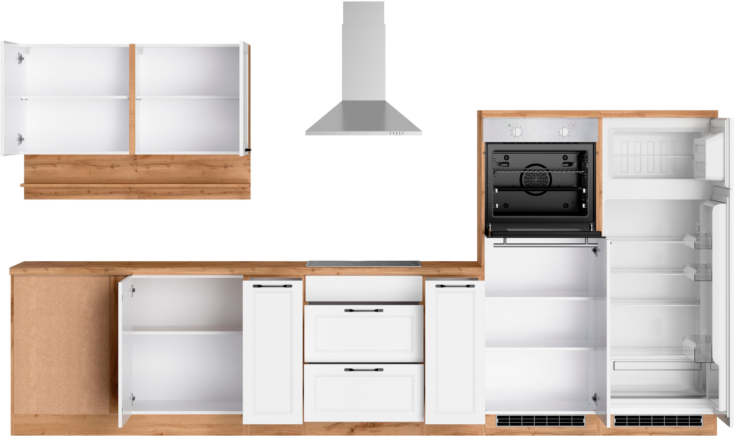 KOCHSTATION Winkelküche »KS-Lana«, Stellbreite 240/360 cm, wahlweise mit E-Geräten