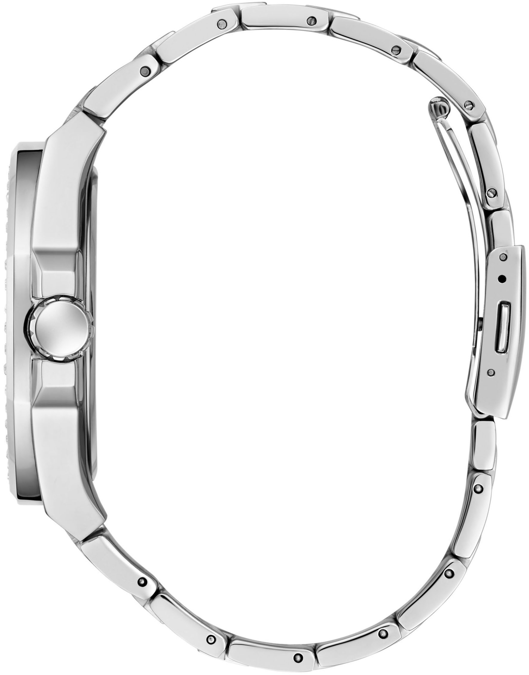 Guess Multifunktionsuhr »EMPIRE«, Quarzuhr, Armbanduhr, Herren, Datum, 12/24-Std.-Anzeige,Kristallsteine