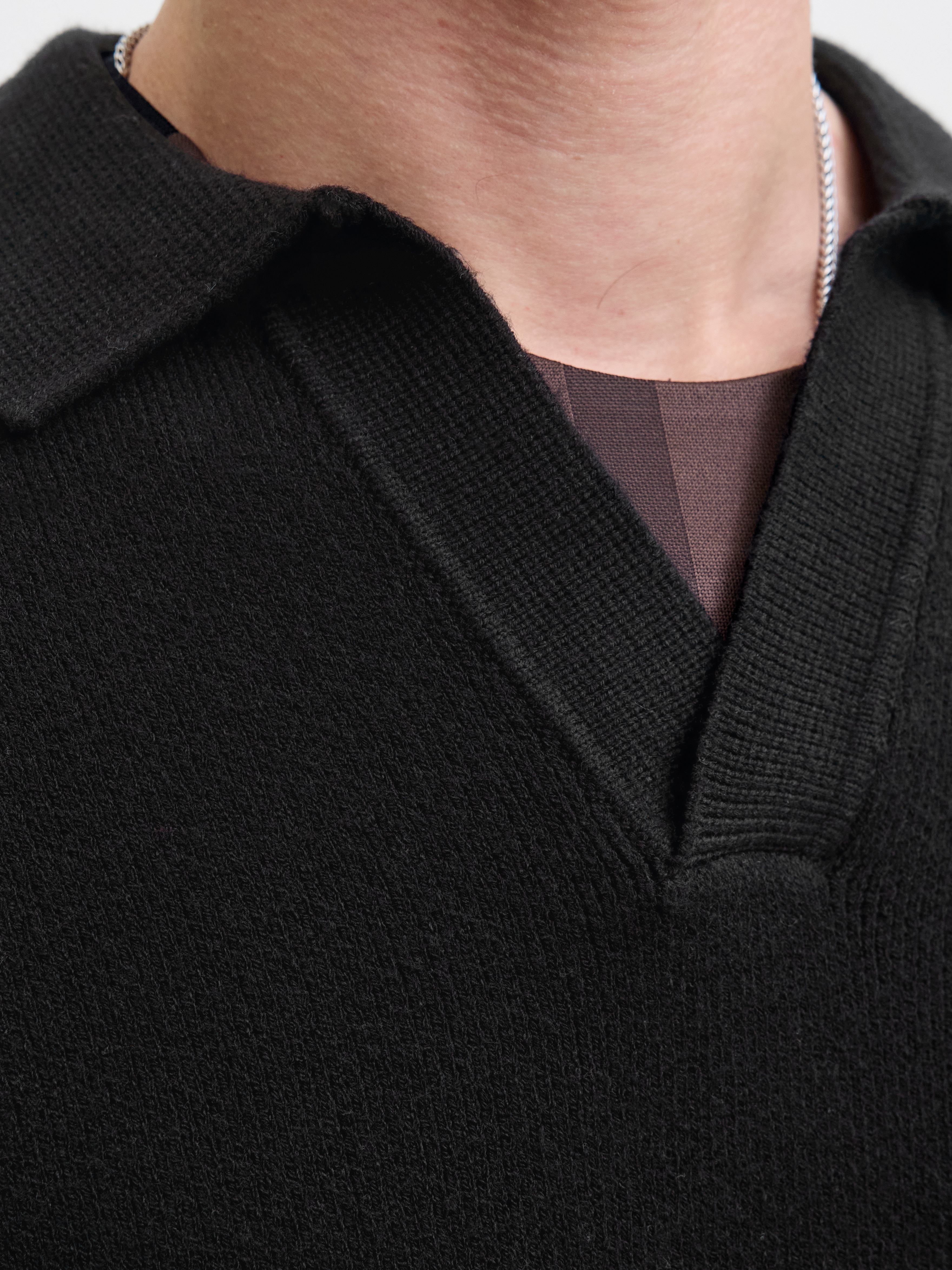 Thumbnail - Jack & Jones Strickpullover "JCOCOVER KNIT SPLIT NECK POLO"