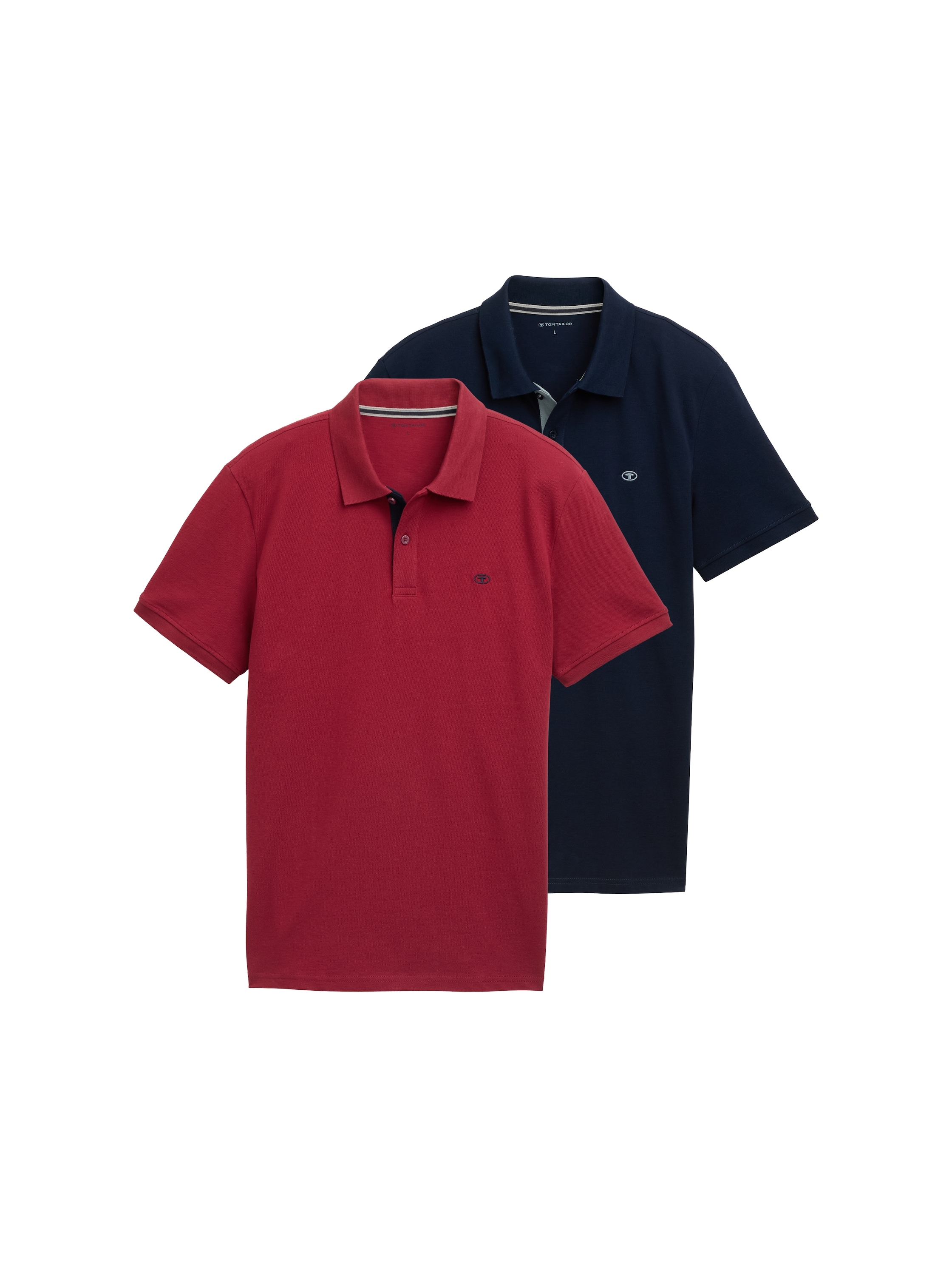 TOM TAILOR Poloshirt Packung, 2 Stk. tlg. im Doppelpack günstig online kaufen