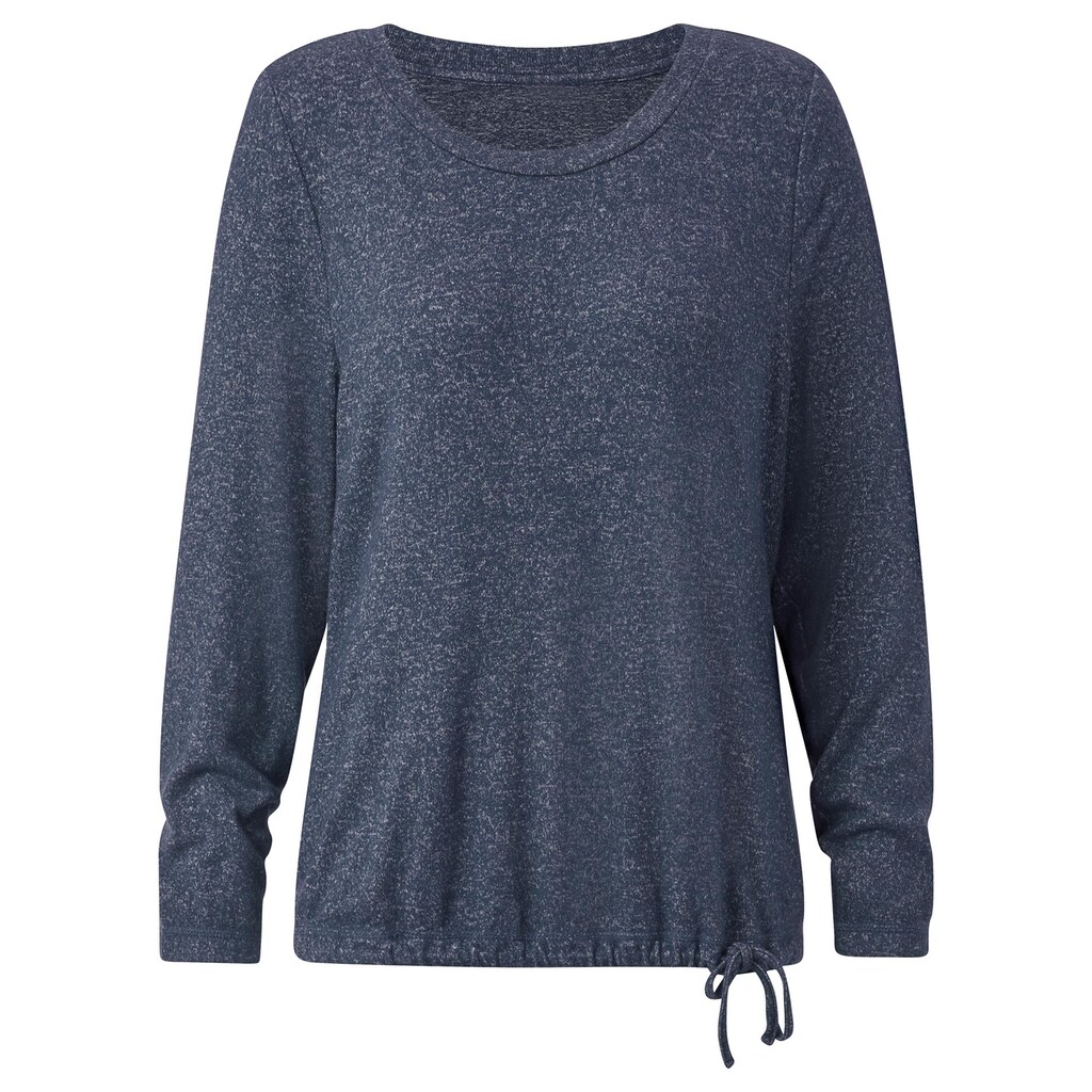Damenmode Shirts & Sweatshirts Casual Looks Langarmshirt »Shirt«, (1 tlg.) marine-meliert Damenmode Shirts & Sweatshirts Casual Looks Langarmshirt »Shirt«, (1 tlg.) marine-meliert
