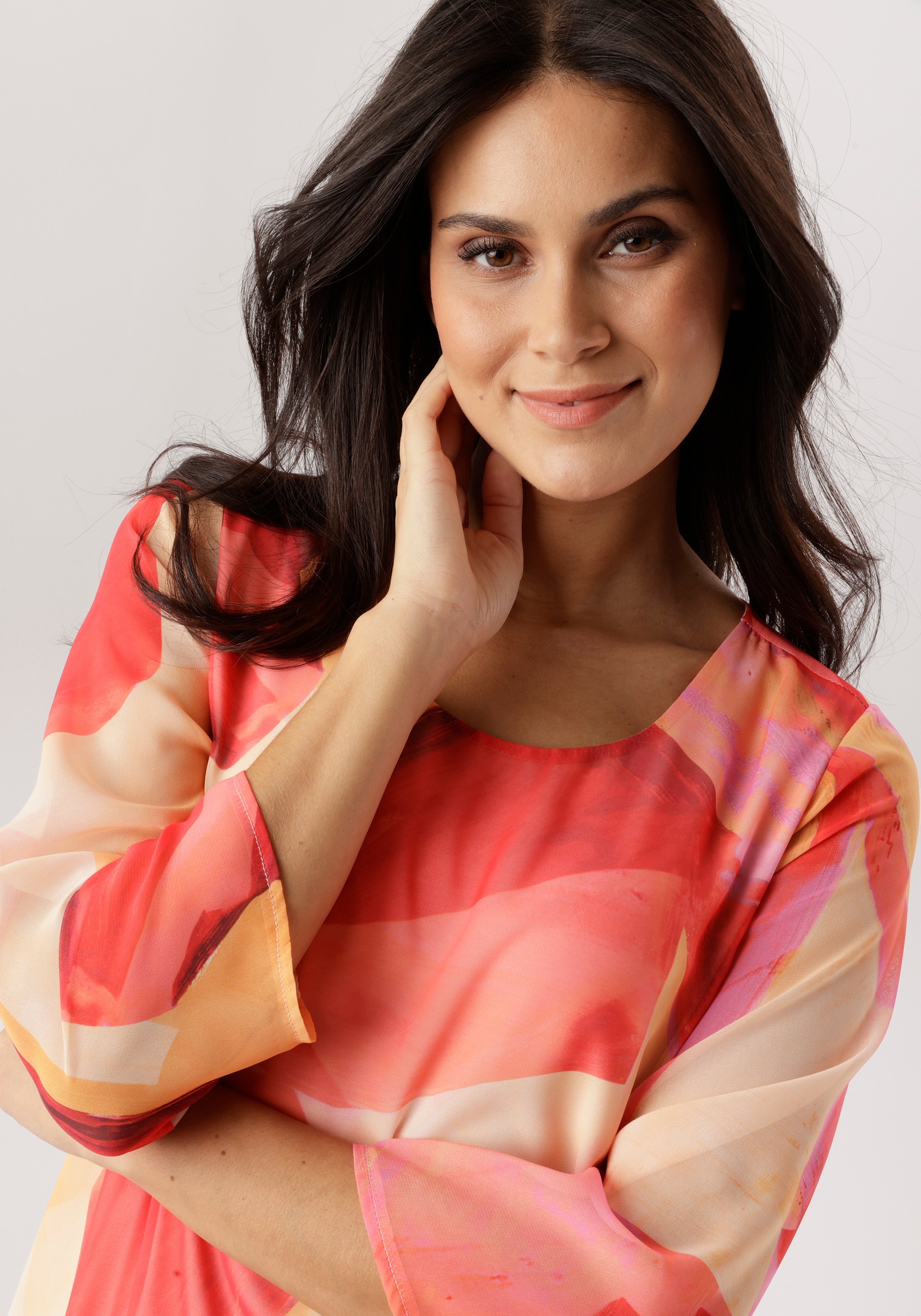 Thumbnail - Aniston SELECTED Chiffonkleid aus zartem Chiffon und gefüttert - NEUE KOLLEKTION