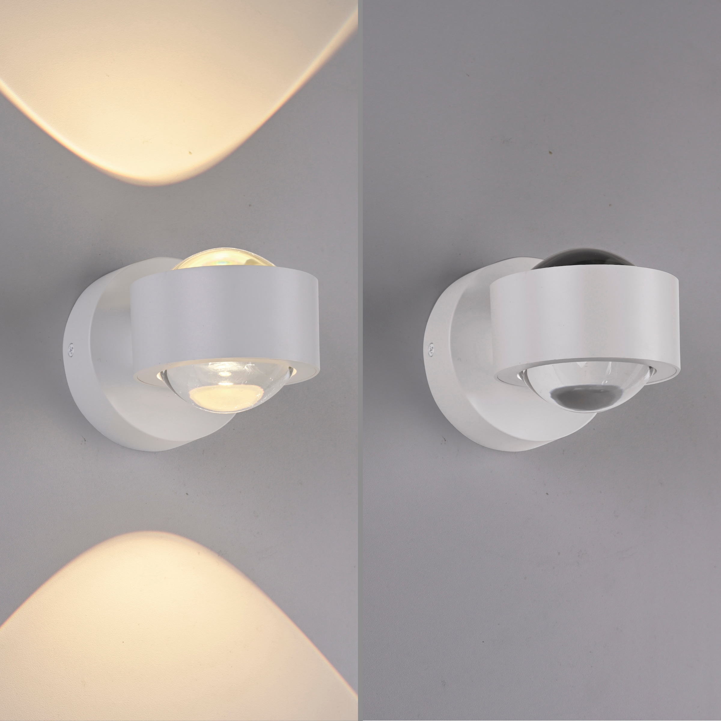 JUST LIGHT LED Wandleuchte »AKKU-CHIA« LED-Board 1 Stk. Warmweiß Akkubetrieben inkl. USB-Ladekabel, 5 Stufen Dimmung + Timerfunktion