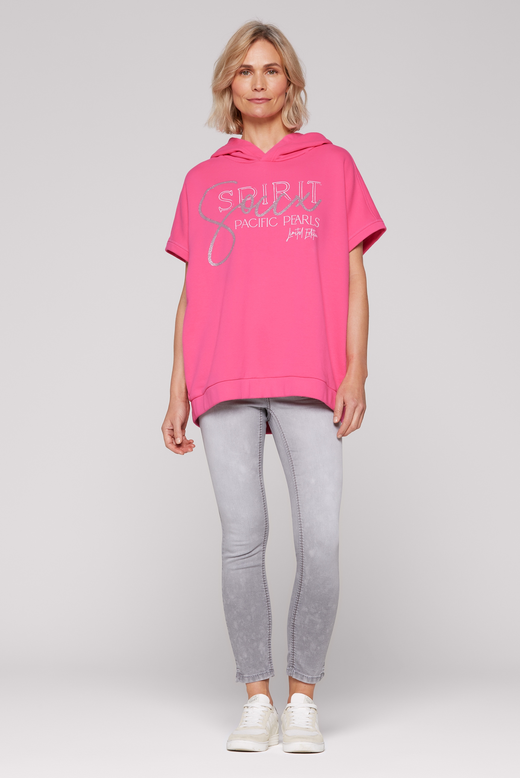 SOCCX Kapuzensweatshirt, mit Gummizug im Saum