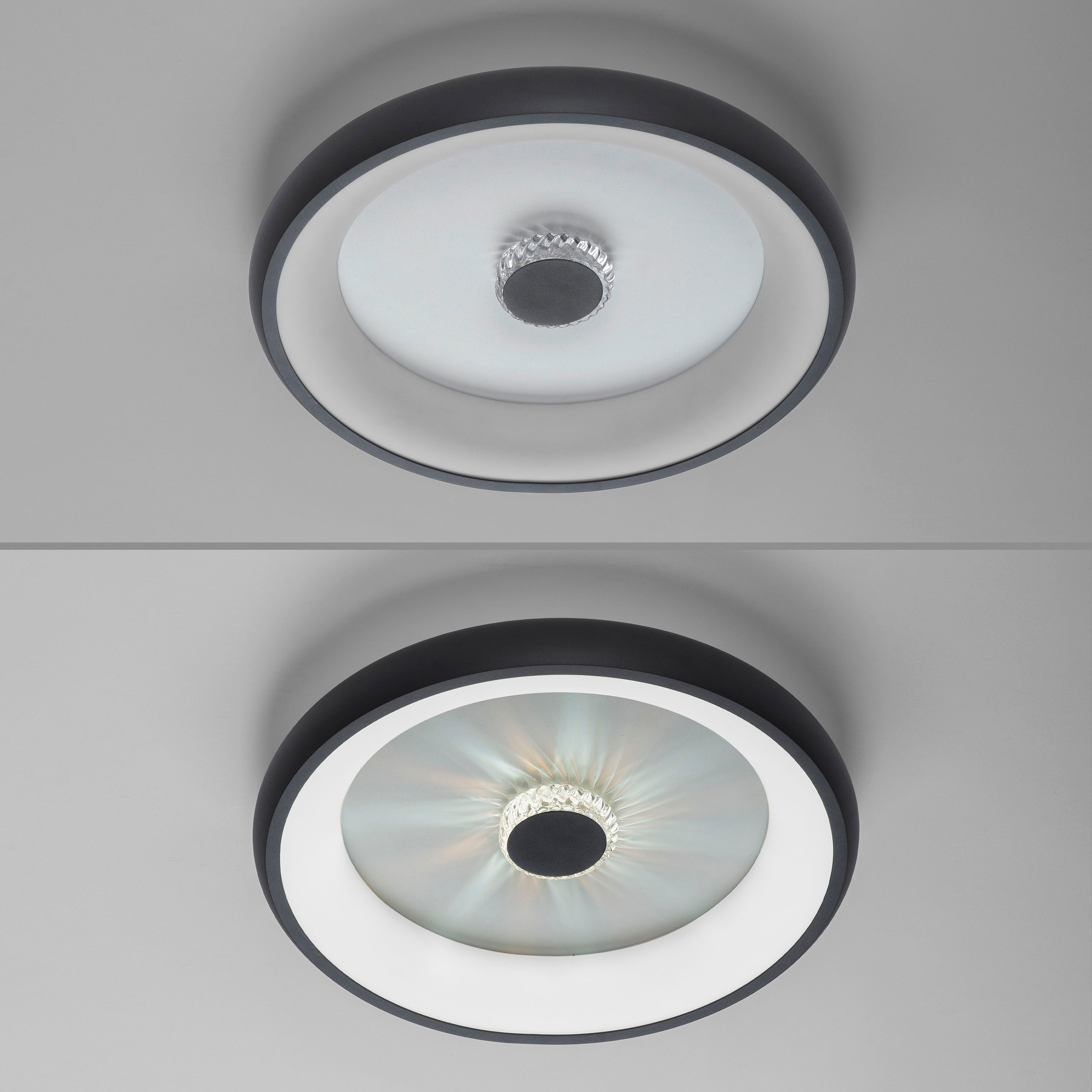 JUST LIGHT Deckenleuchte »VERTIGO«, 1 flammig, Leuchtmittel LED-Board | LED fest integriert, CCT über Fernbedienung, Funk inkl., separat steuerbar über FB, Memory