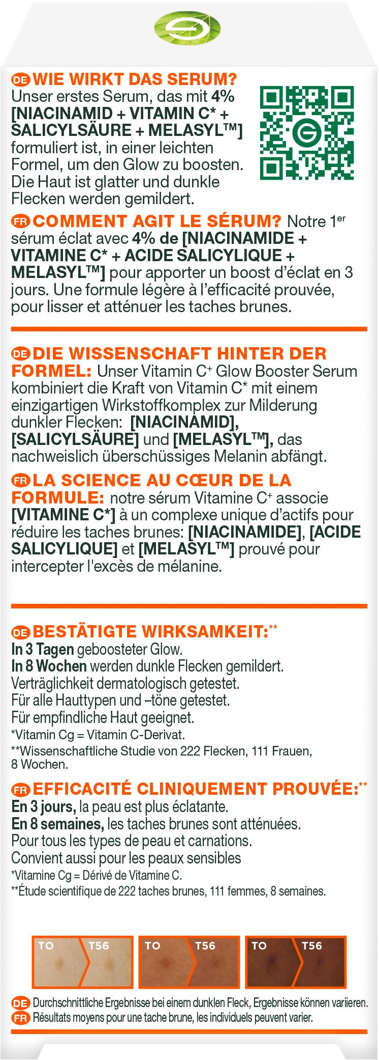 GARNIER Gesichtsserum »Garnier Vitamin C+ Glow Booster Serum«
