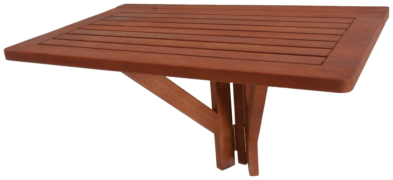 Garden Pleasure Balkonhängetisch »STANFORD«, Eukalyptusholz, klappbar, 60x40 cm, braun