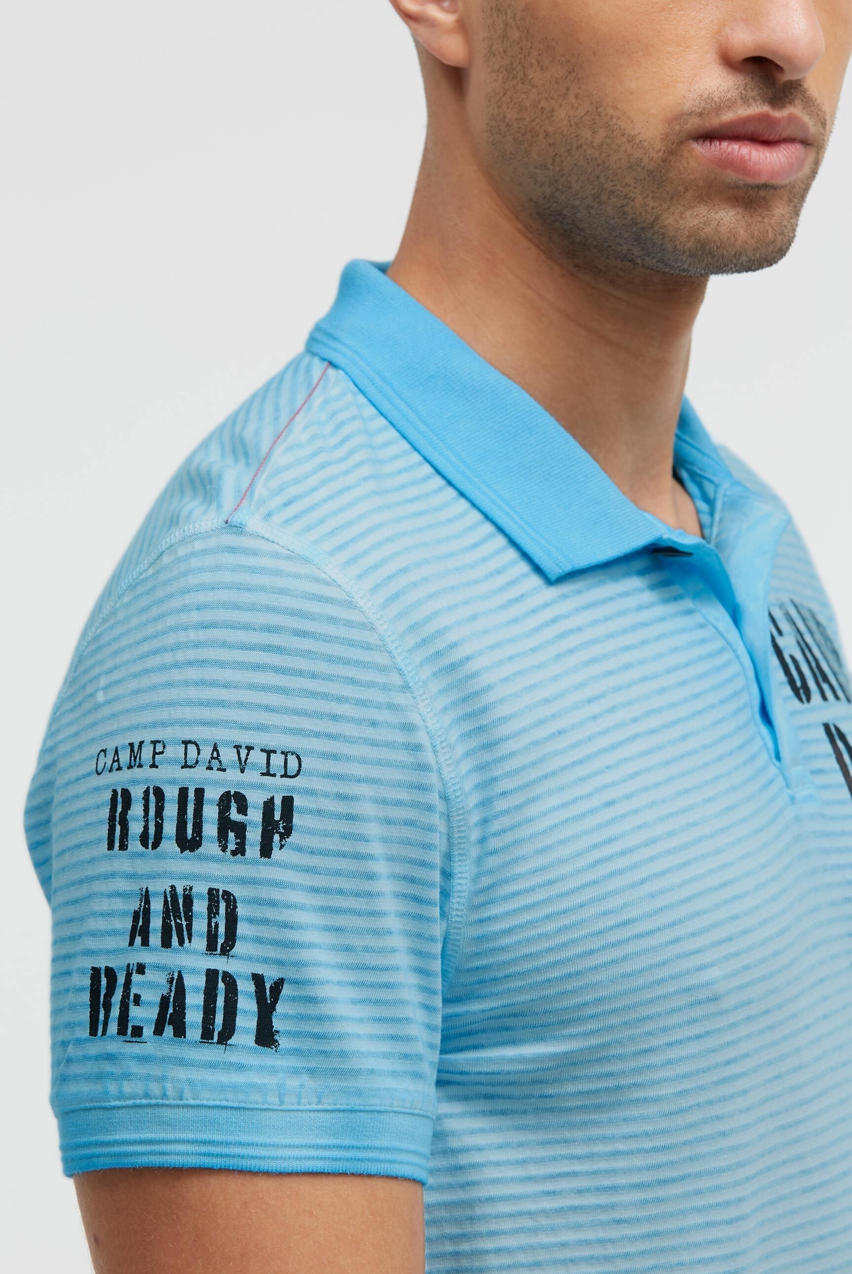 CAMP DAVID Poloshirt mit Seitenschlitze
