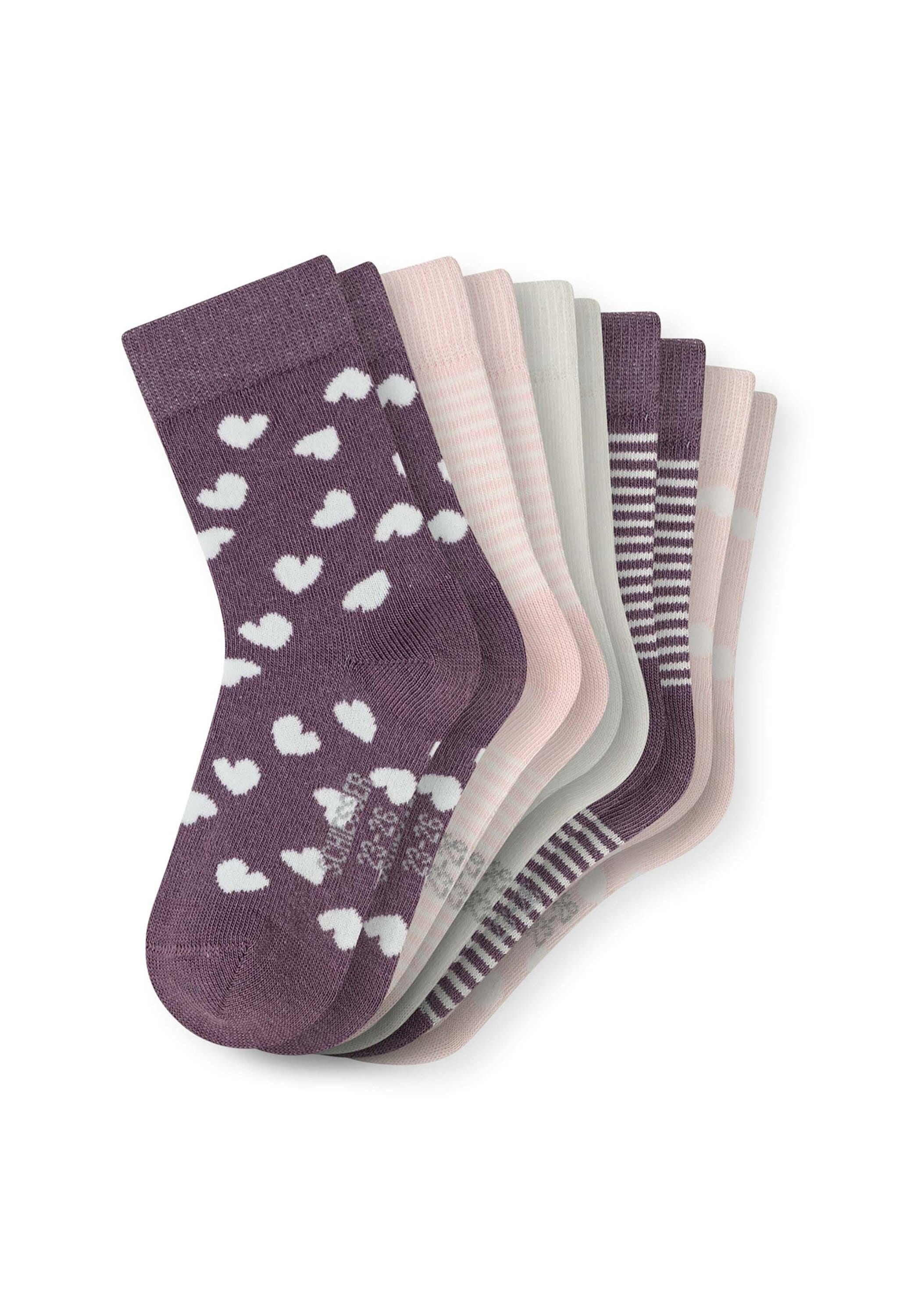 SCHIESSER Kinder Kurzsocken "Socken Legwear Kids 5er Pack", Gr. 31, lila, Obermaterial: 75% Baumwolle CO. 24% Polyamid PA. 1% Elasthan EL., Socken
