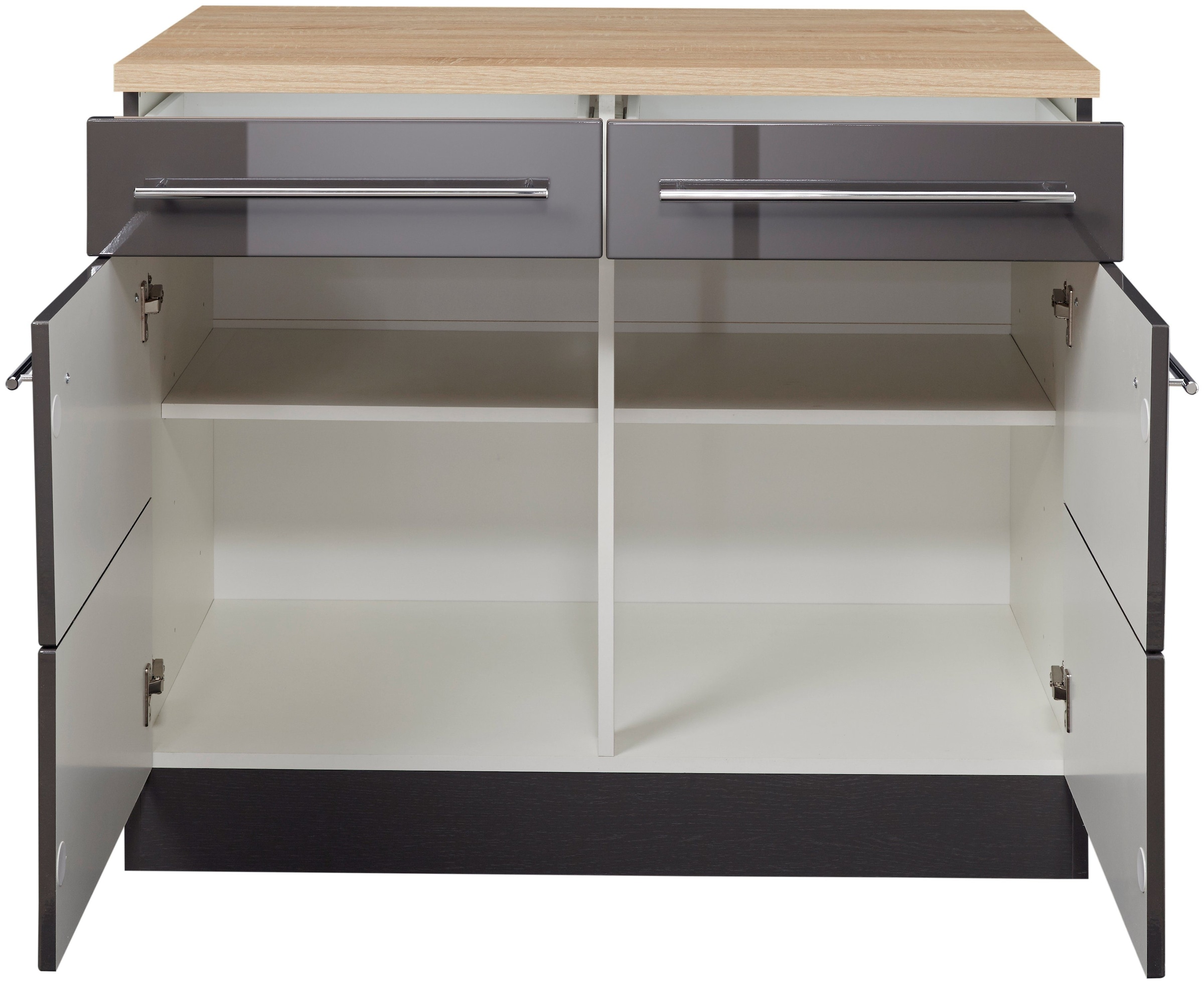 HELD MÖBEL Unterschrank »Wien«, Breite 100 cm, 2 Türen, 2 Schubkästen, für viel Stauraum