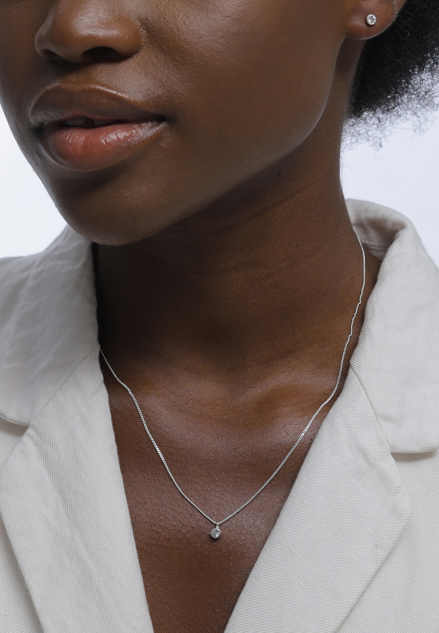 Elli Schmuckset »Basic Solitär Kristalle 925 Sterling Silber«