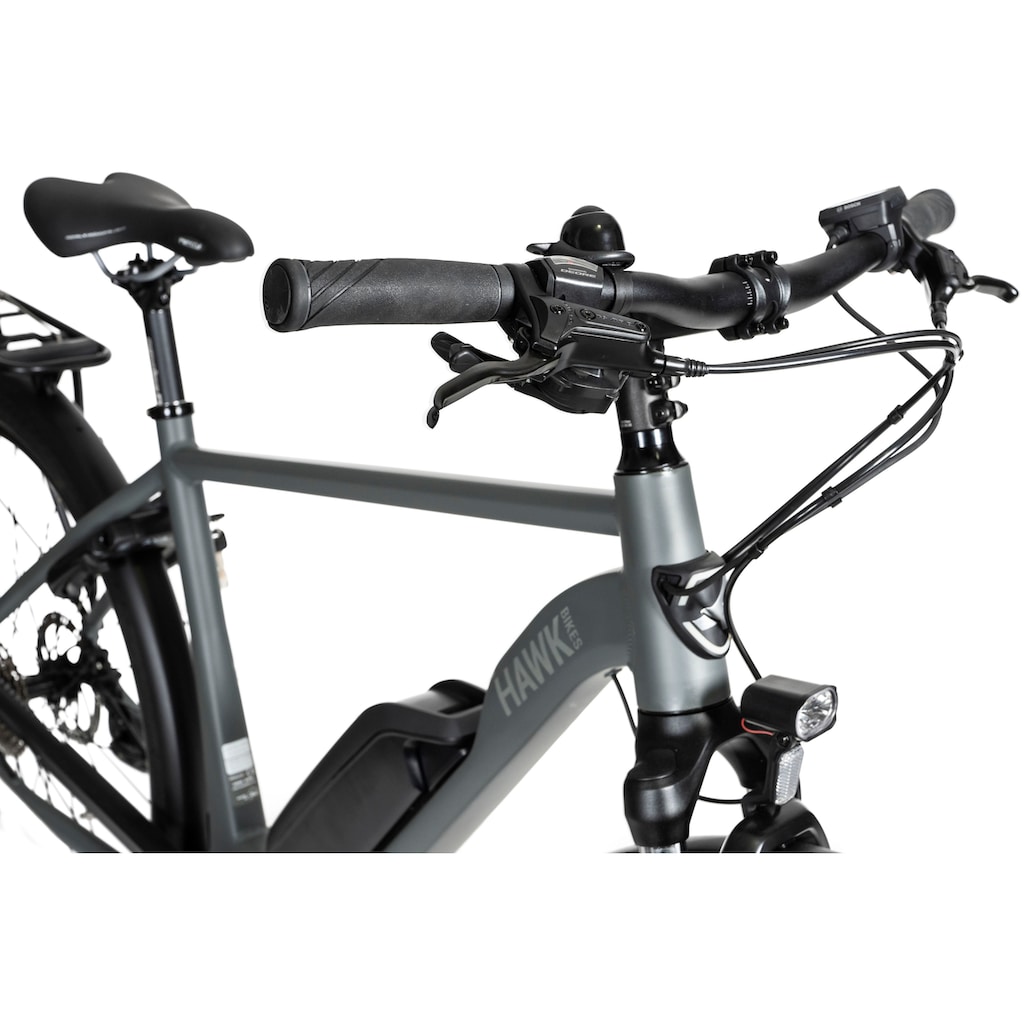 HAWK Bikes E-Bike »E-Trekking 500 Gent«, 10 Gang, Shimano, Deore, Mittelmotor 250 W