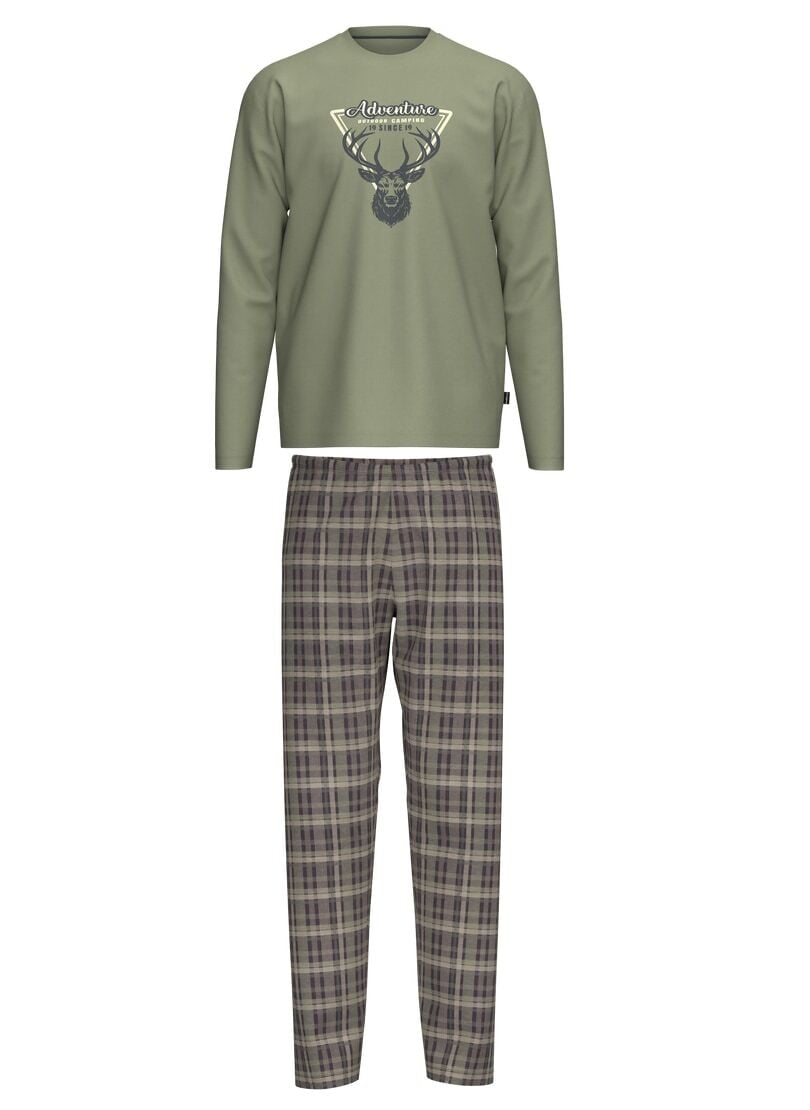 Trigema Schlafanzug »TRIGEMA Pyjama mit Hischmuster« 1