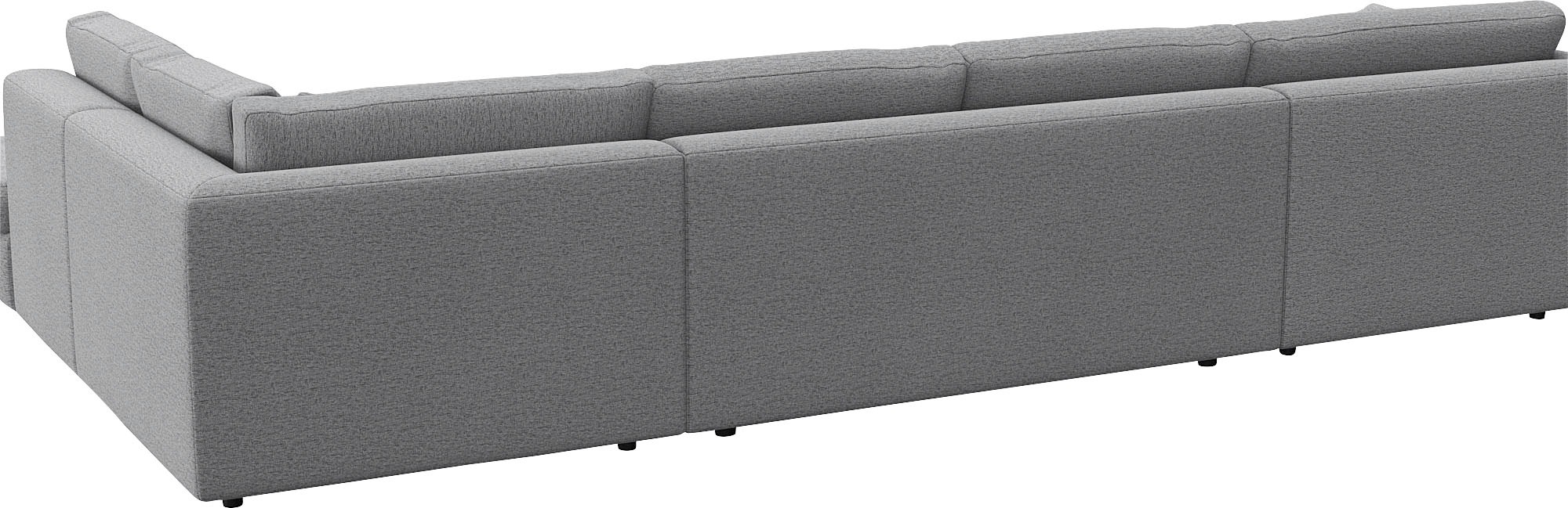 FLEXLUX Wohnlandschaft »Lovane, u-Form, bequem und komfortabel«, Weich & anschmiegsam, große Sitztiefe auf Kaltschaum, Dekokissen inkl.