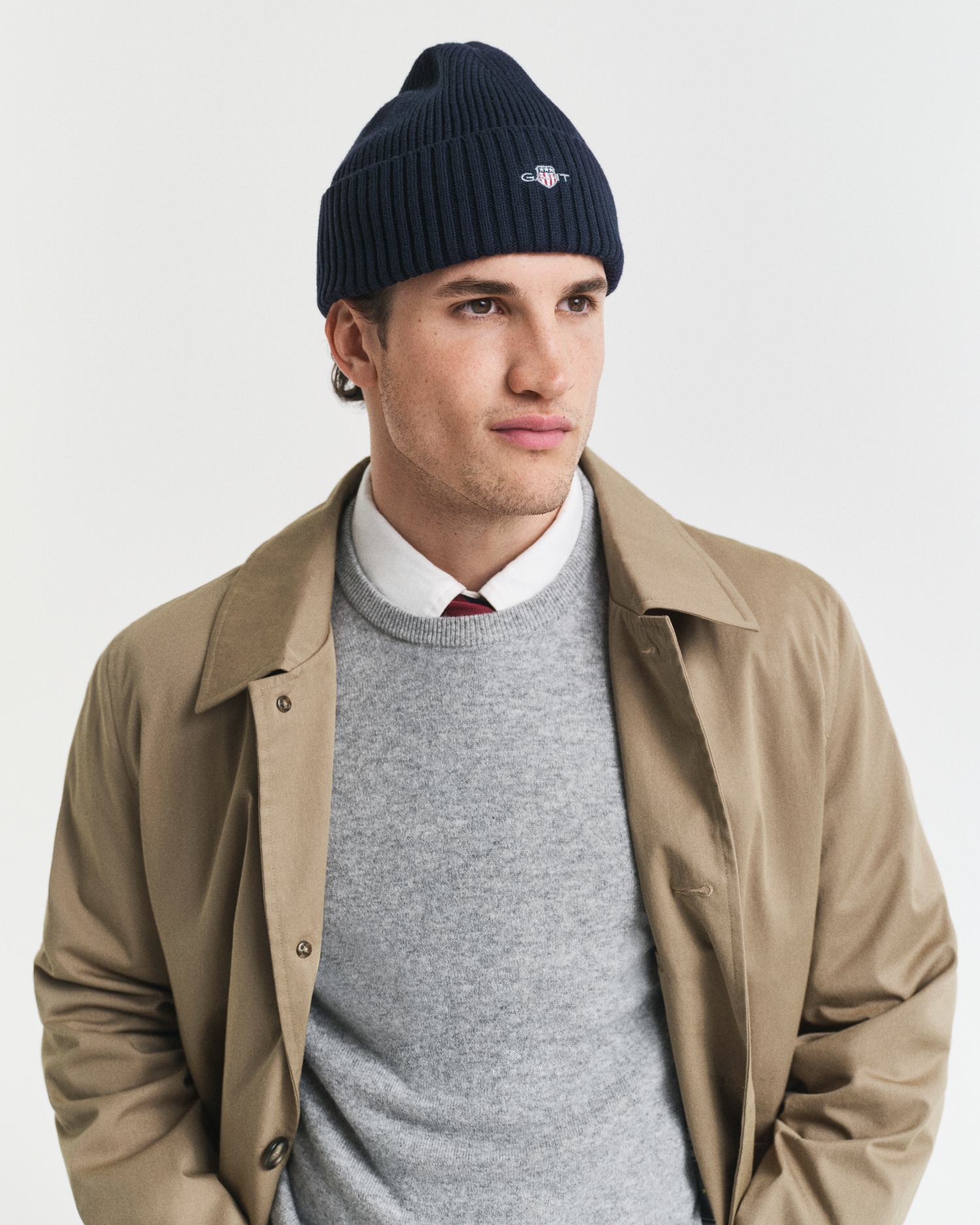 Gant Strickmütze »COTTON BLEND LOGO BEANIE« Regular fit