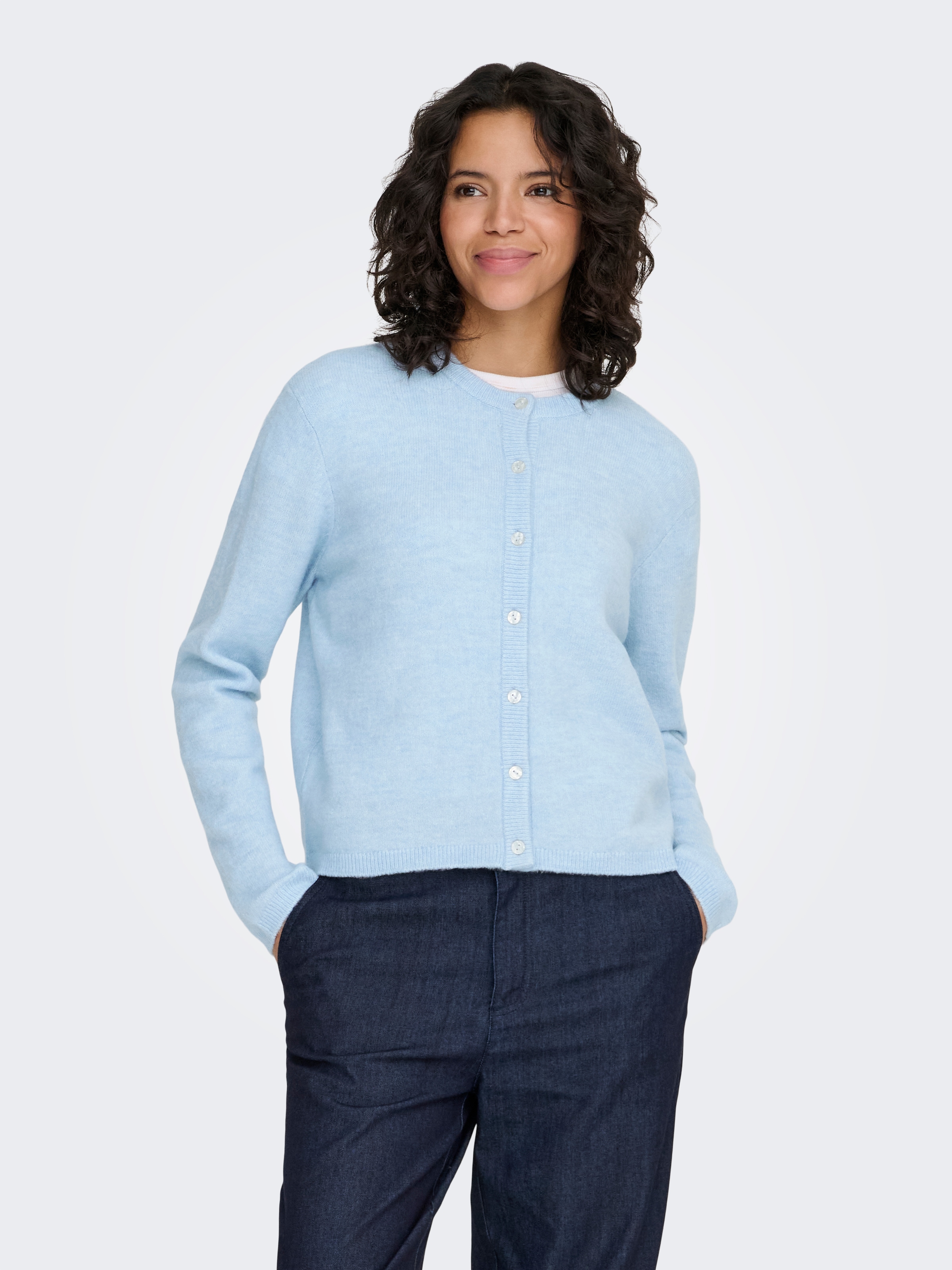 ONLY Strickjacke "ONLSIMONI L/S O-NECK CARDIGAN KNT NOOS" günstig online kaufen