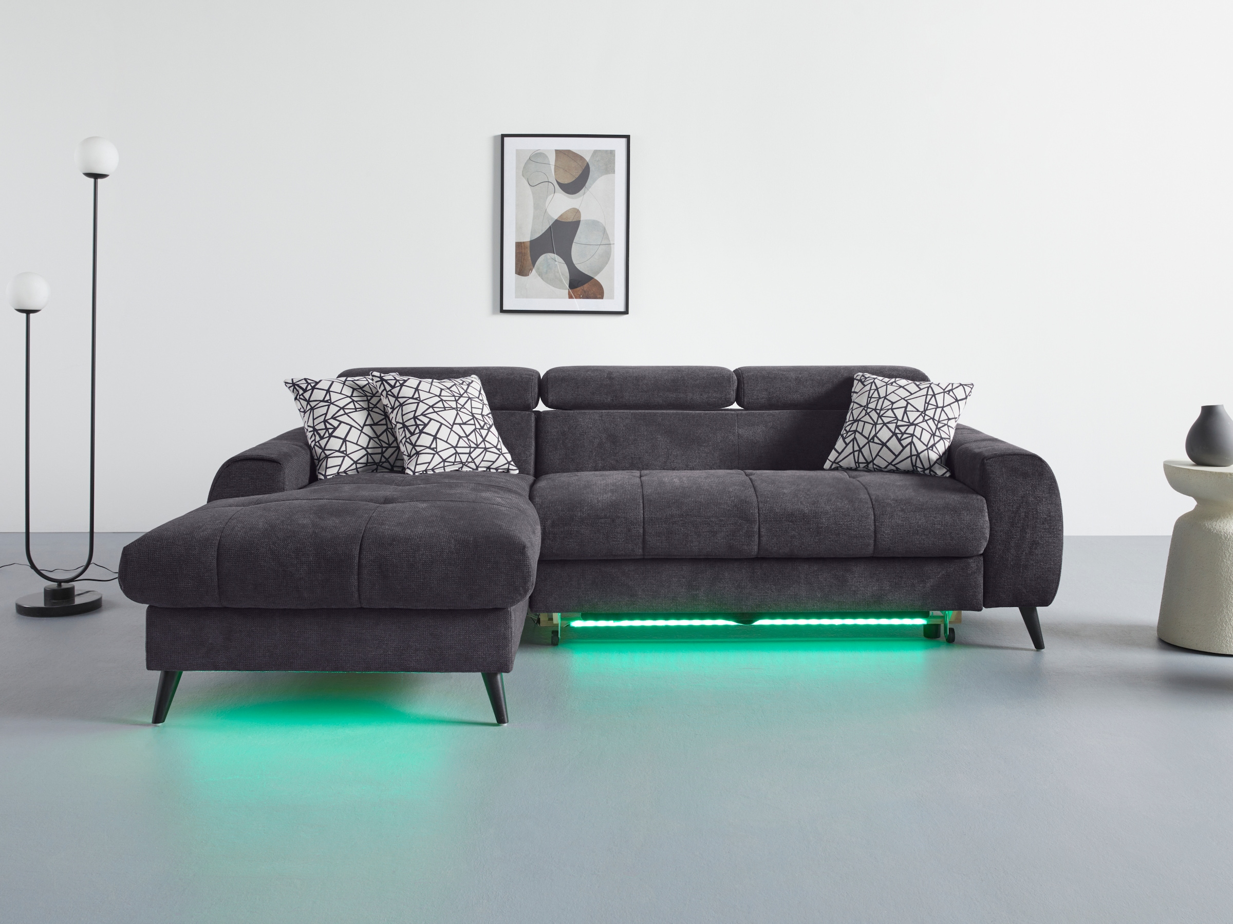 COTTA Ecksofa "Mia L-Form", 3-tlg.-Kissen-Set, Recamiere, wahlweise mit ode günstig online kaufen