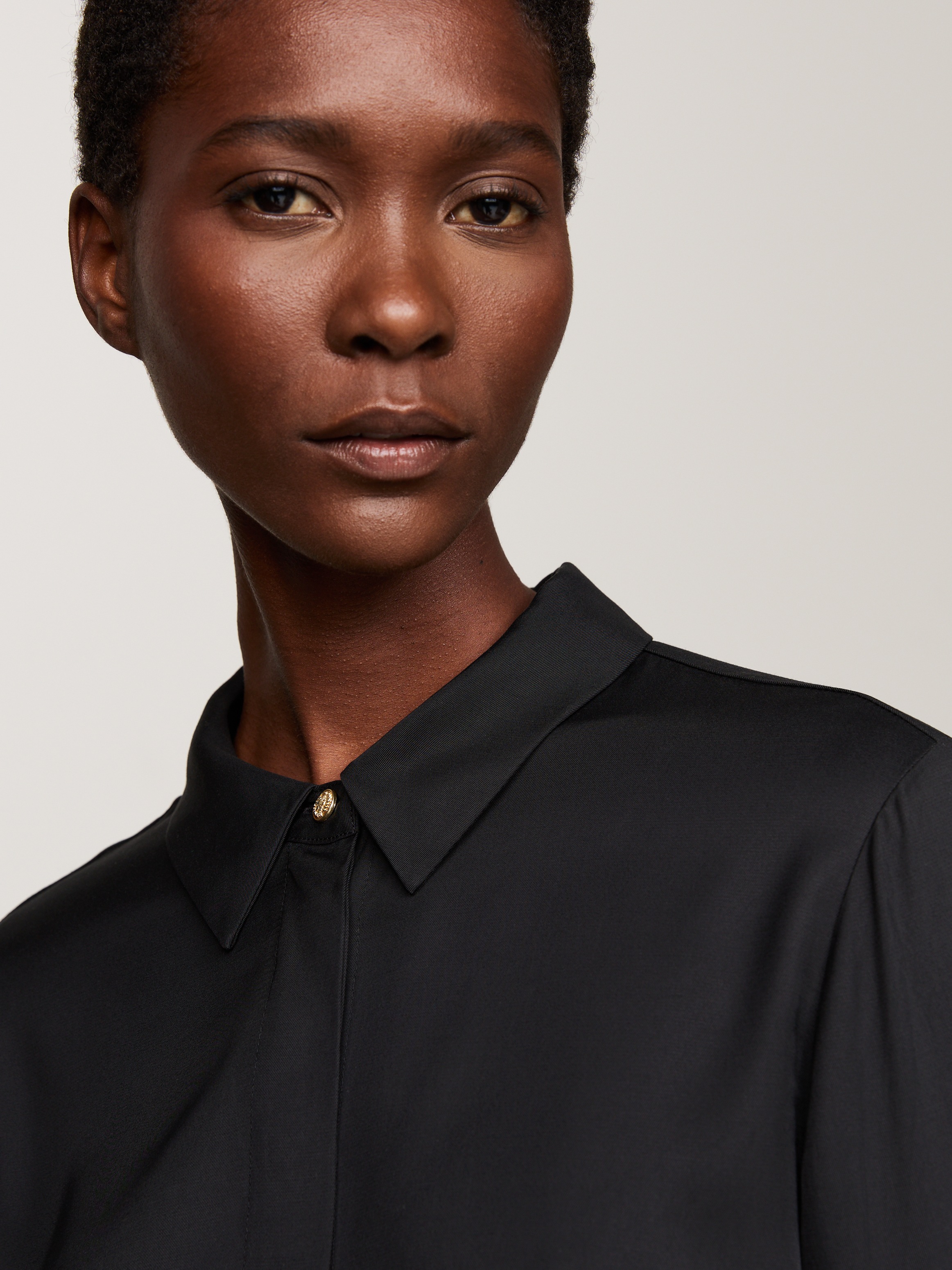 Tommy Hilfiger Langarmbluse mit Logoflagge