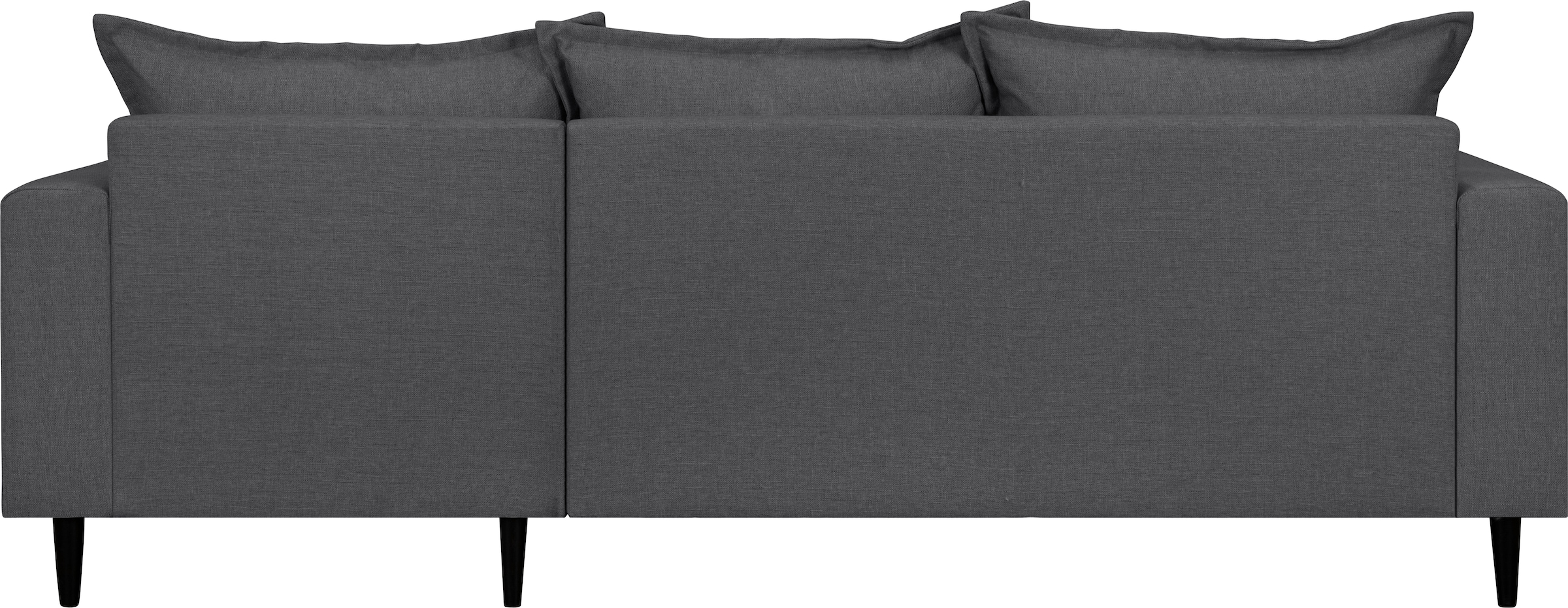 Home affaire Ecksofa »VEYRAS L-Form, hoher Sitzkomfort, Maße B/T/H: 230/150/76 cm« mit Wellenunterfederung, incl. Rückenkissen und Zierkissen