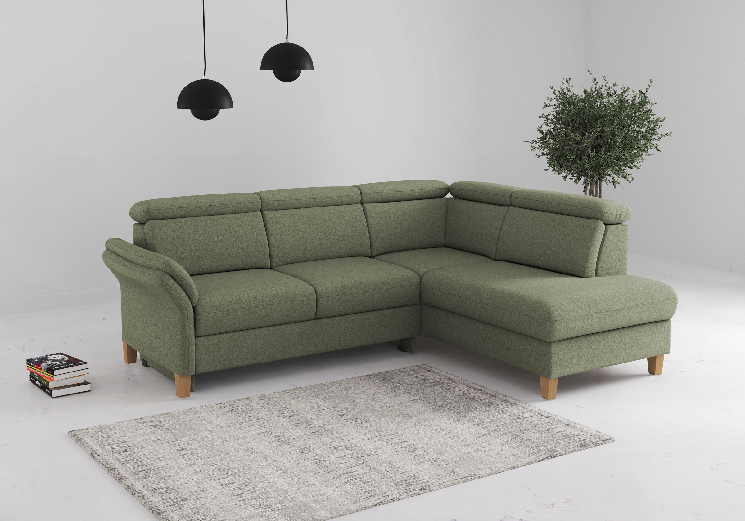 OTTO home Ecksofa "Glendale, L-Form" inkl. Kopfteilverstellung, wahlweise mit Vorziehsitz und Bettkasten