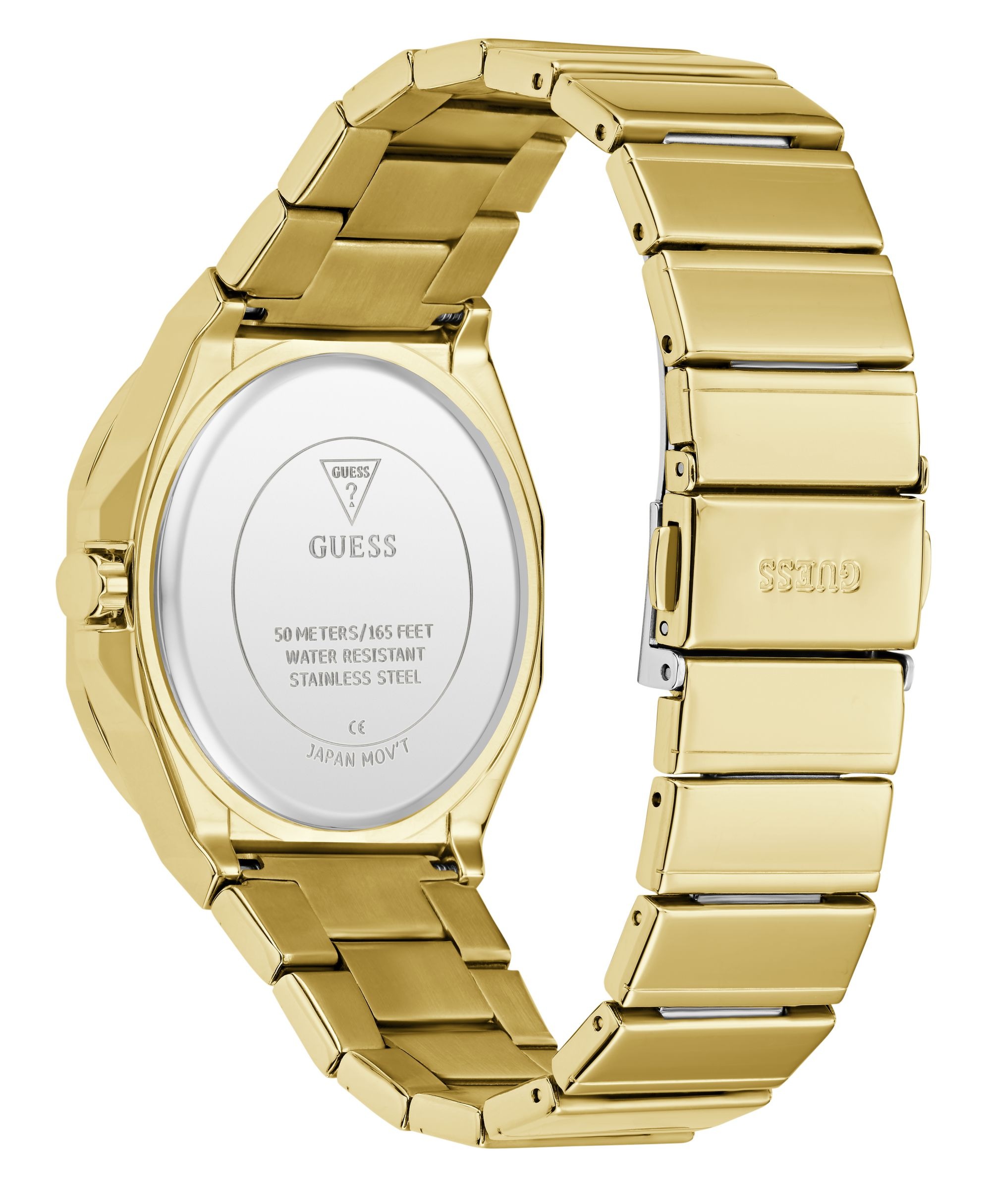 Guess Quarzuhr »JAQ« Armbanduhr, Herrenuhr, Edelstahlarmband, analog