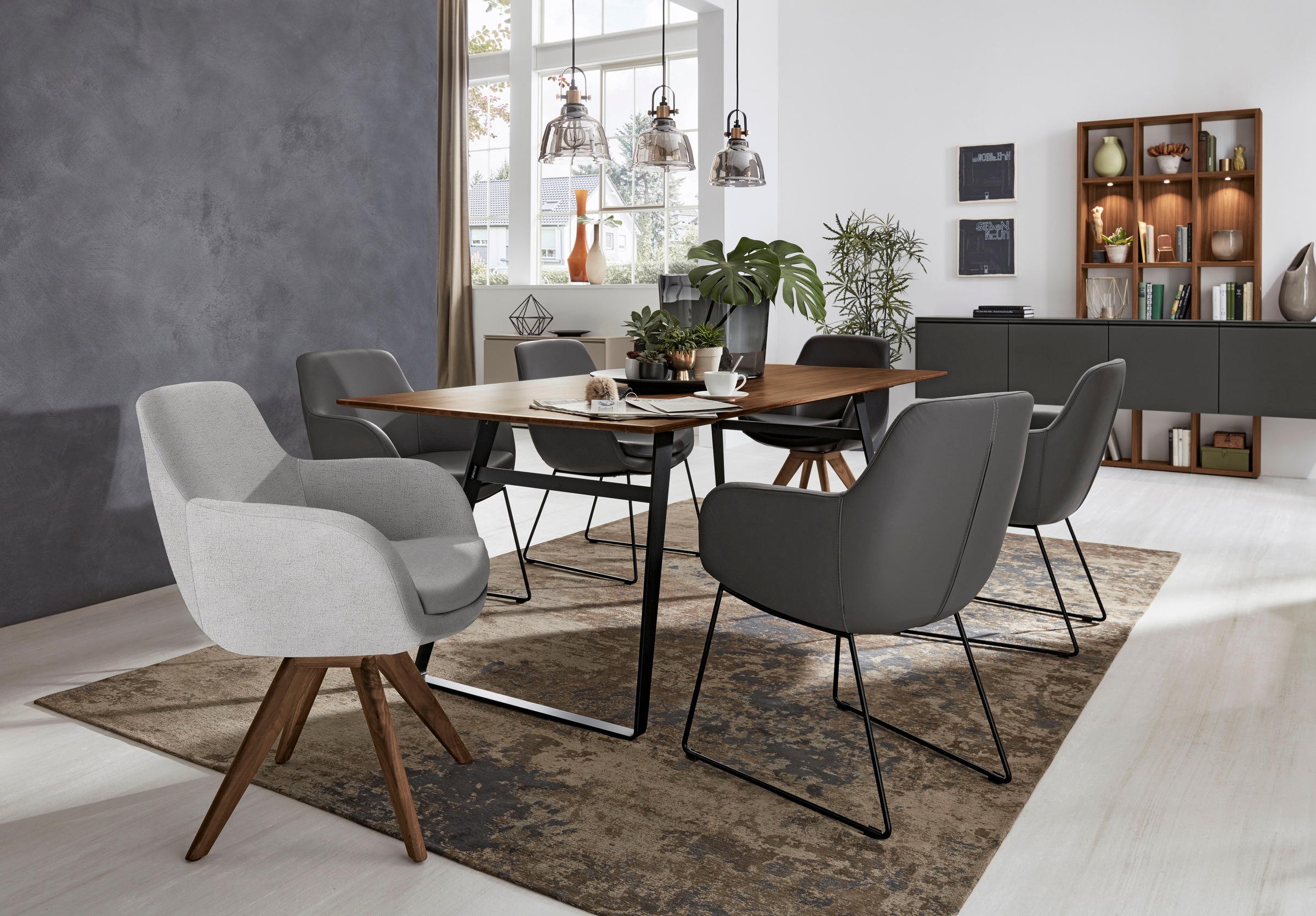 Musterring Esszimmerstuhl "Tavia" (Set) 2 Stk.Stativgestell Wildnussbaum, D günstig online kaufen