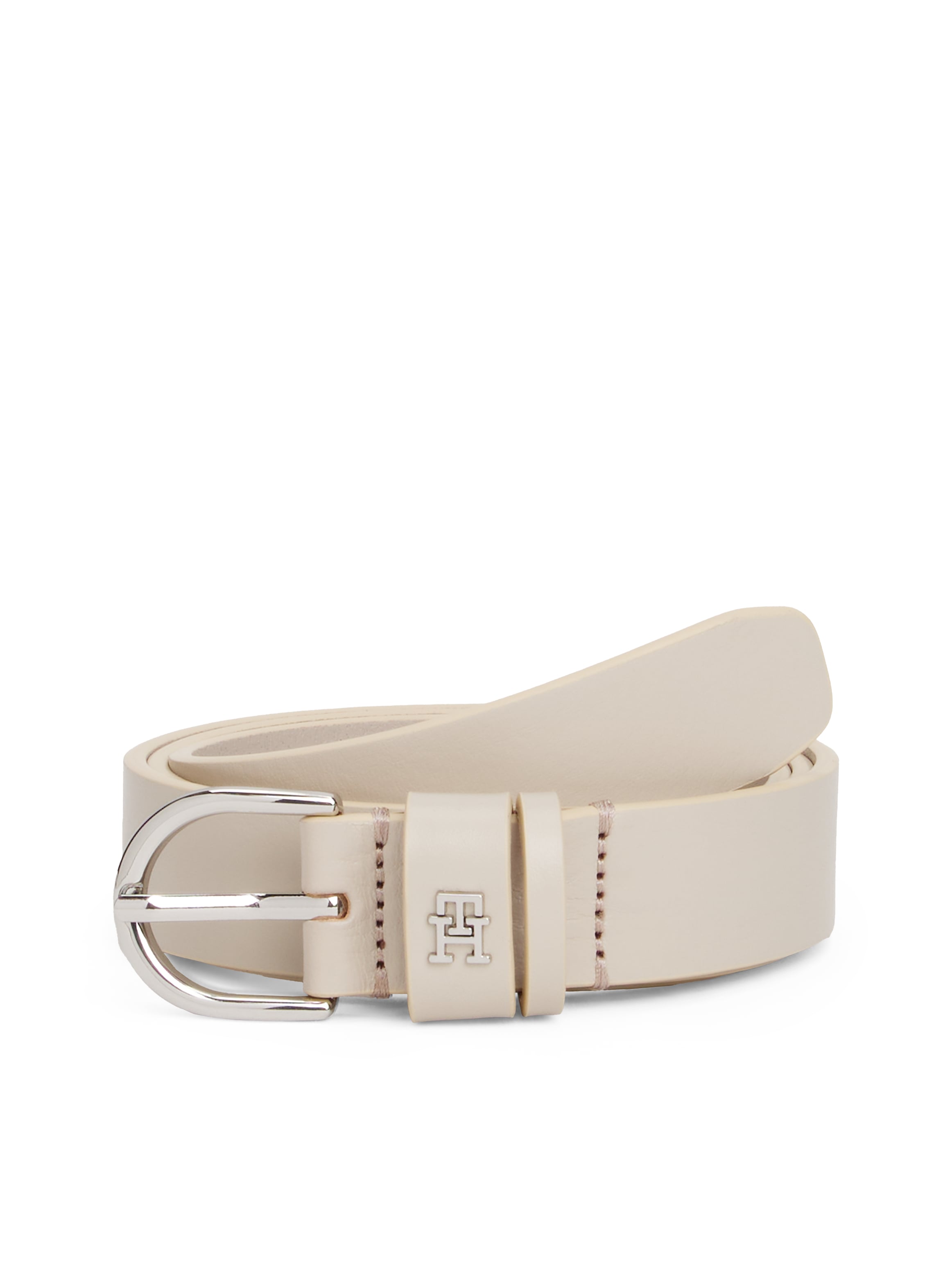 Tommy Hilfiger Ledergürtel "ESSENTIAL EFFORTLESS 2.5 SILVER", Einfachdornsc günstig online kaufen