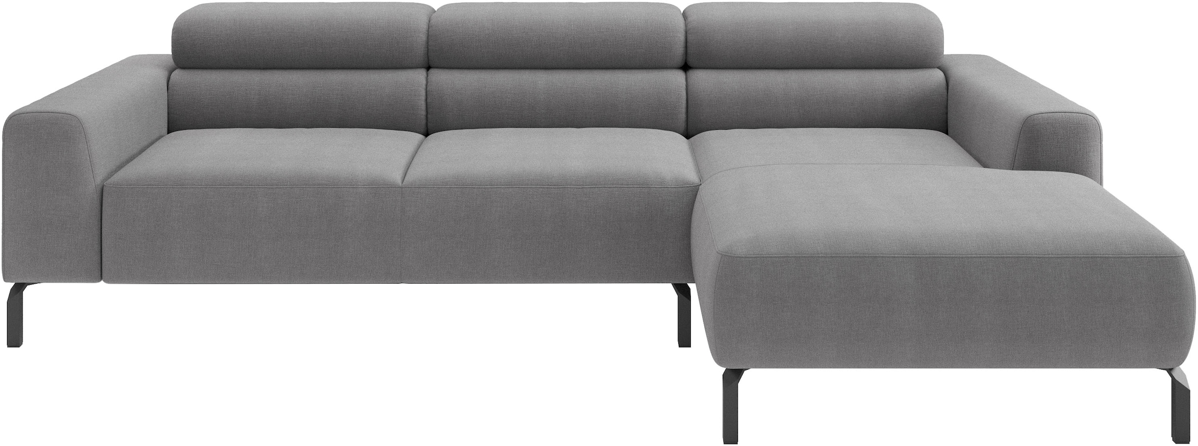 Home affaire Ecksofa "Ecksofa, L-Form, incl. Kopfteilverstellung, Breite 258 cm" wahlweise elektrische Sitztiefenverstellung