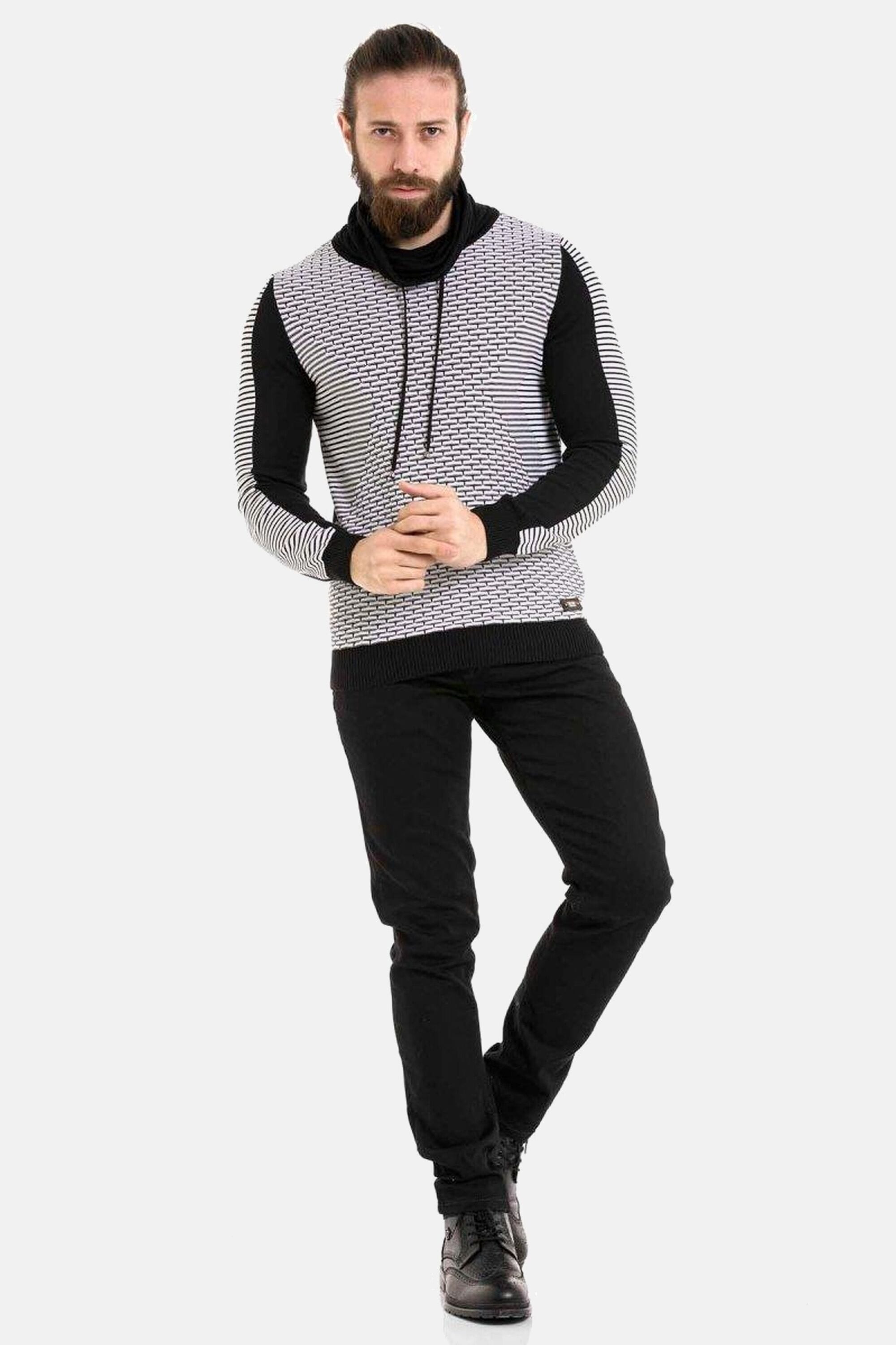 Cipo & Baxx Rundhalspullover »Pullover«, im modernen Look, CP264