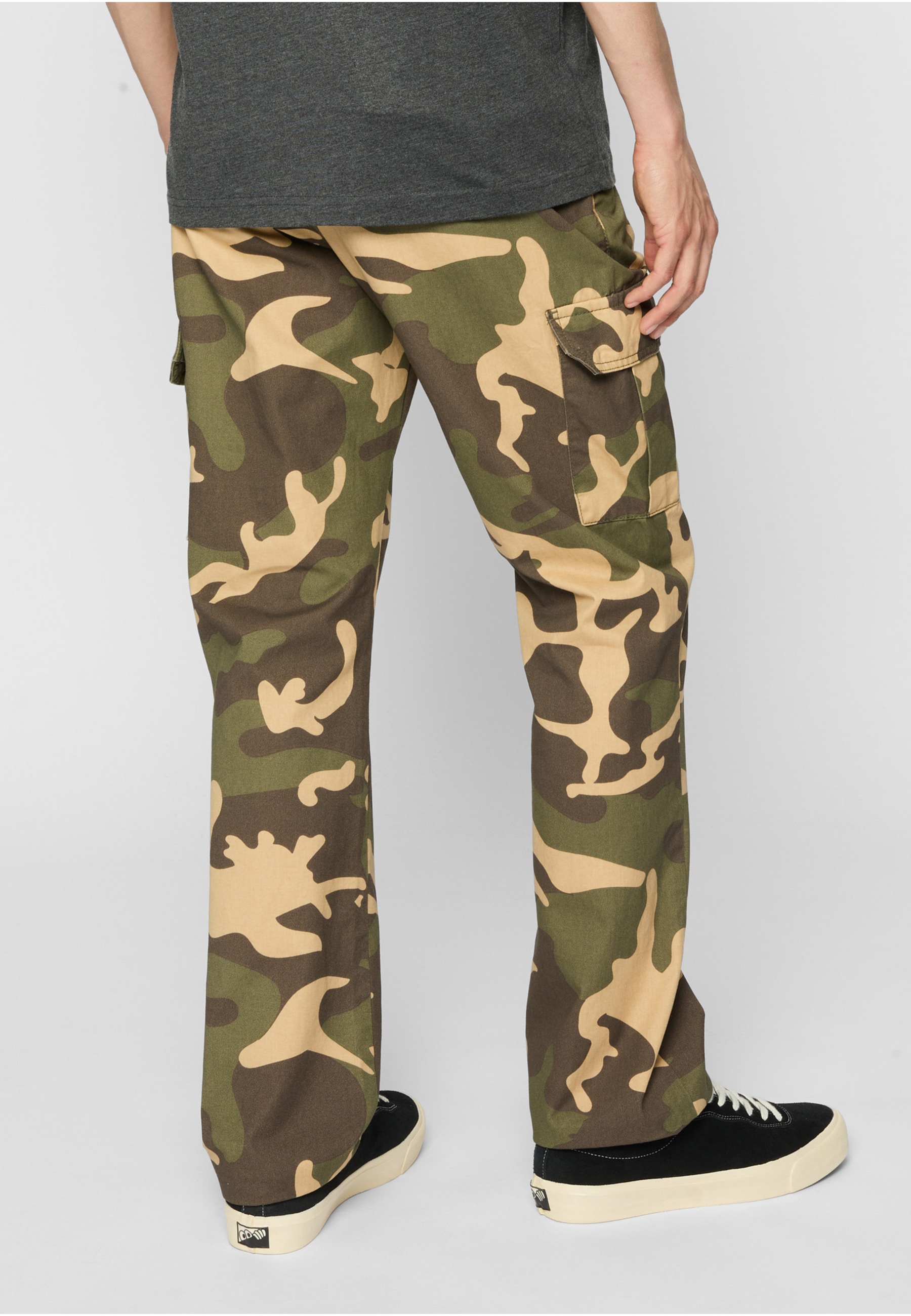 URBAN CLASSICS Cargohose »Urban Classics Herren Straight Leg Camo Cargo Pants«