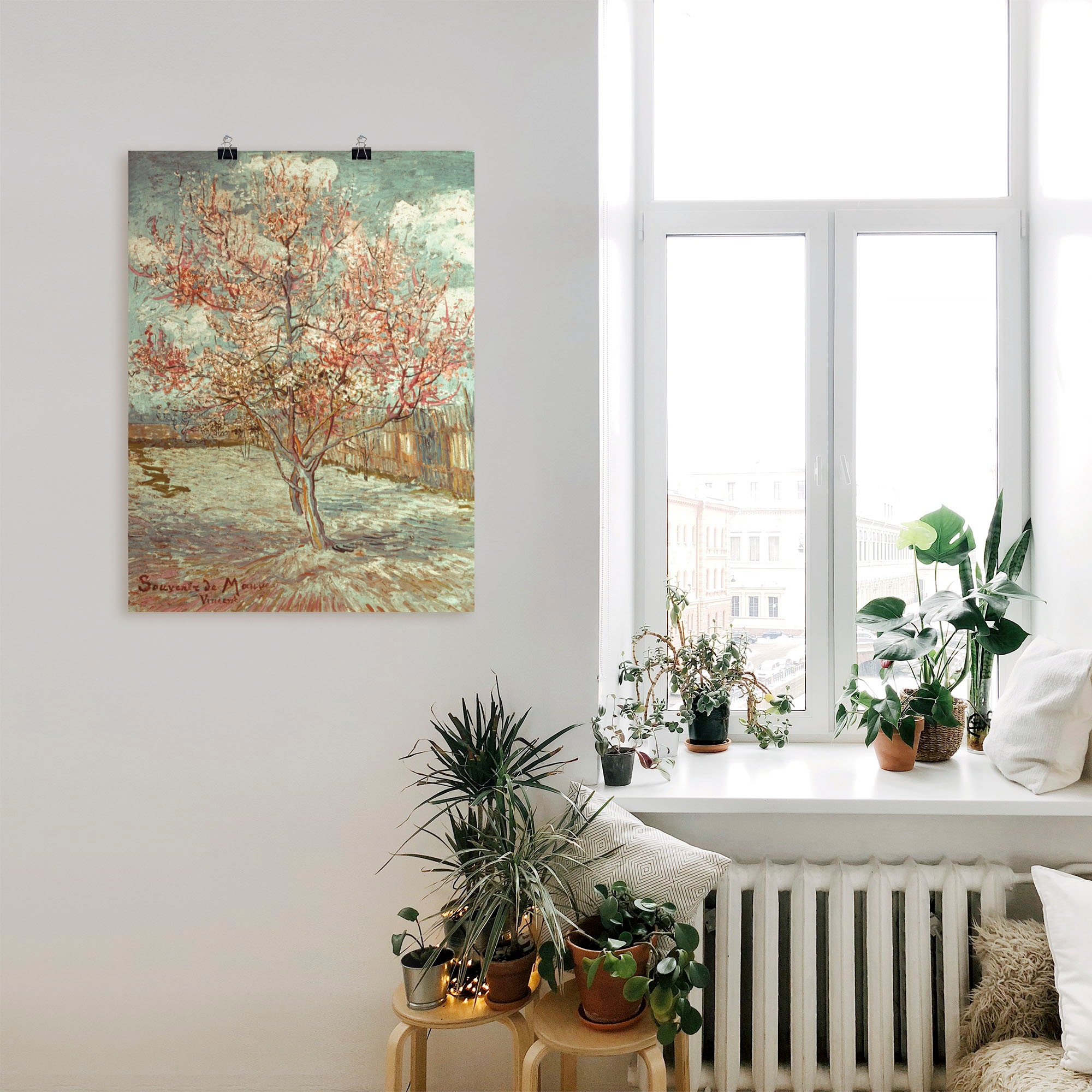 Artland Wandbild "Blühender Pfirsichbaum, 1888" Wiesen & Bäume 1 Stk. tlg. günstig online kaufen