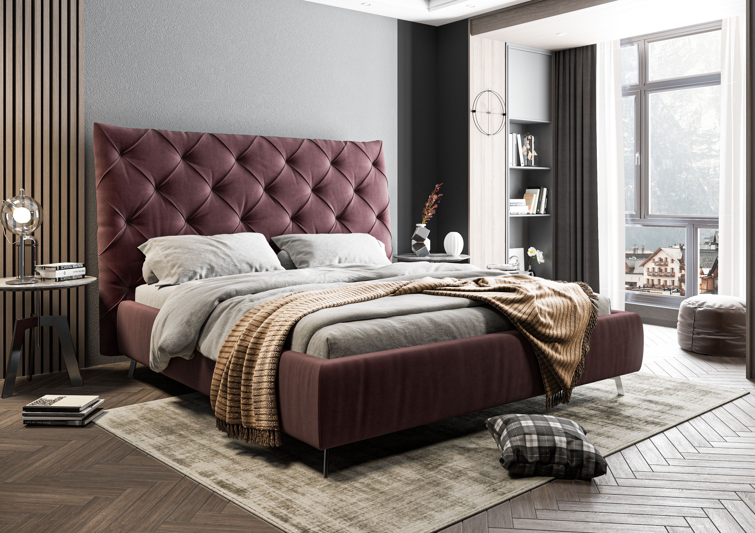 Places of Style Polsterbett »Elloree«, Kopfteilhöhe 143cm, belastbar bis 280 kg, auch... kaufen