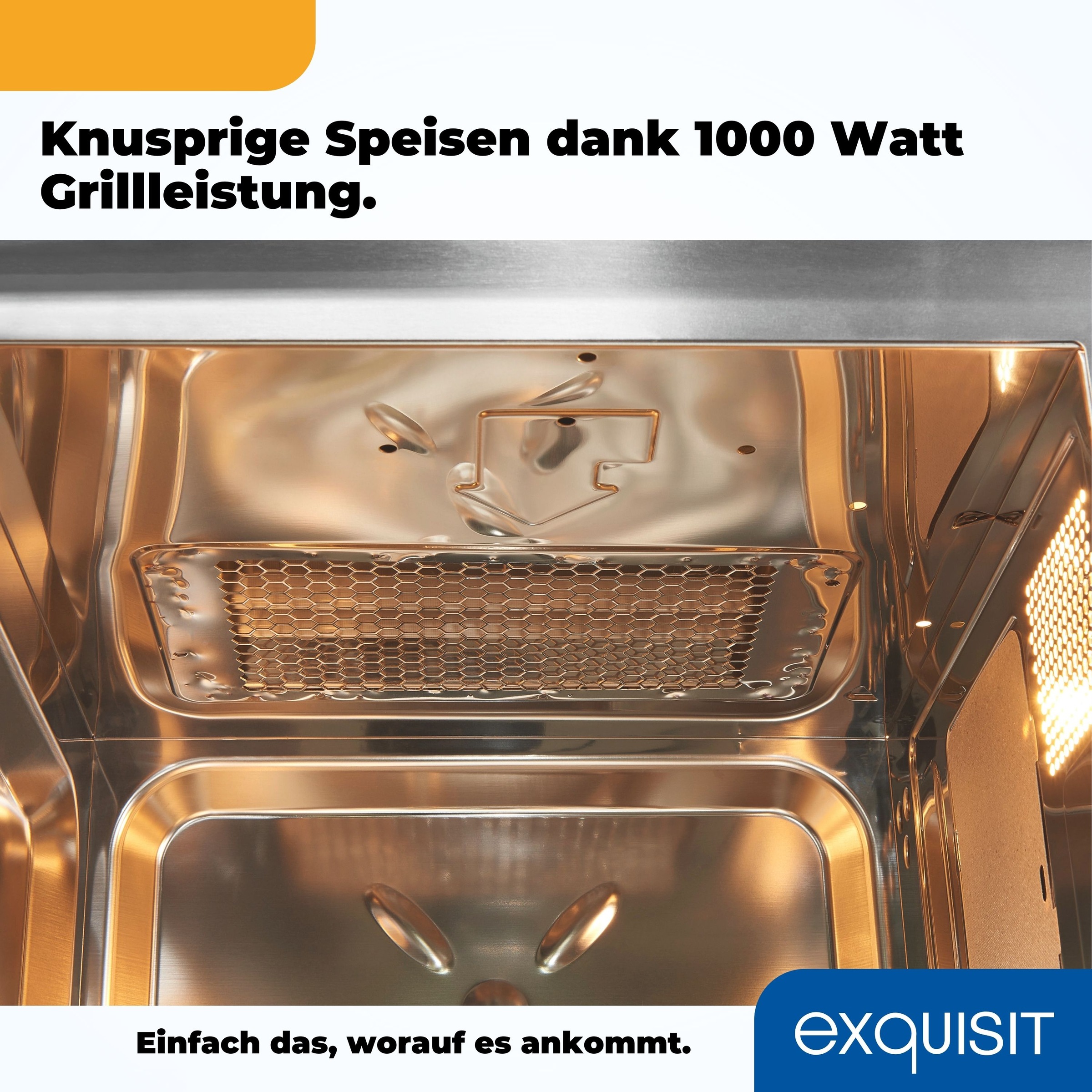 exquisit Einbau-Mikrowelle »EMW20-DG-020« Grill | Mikrowelle 1300 W