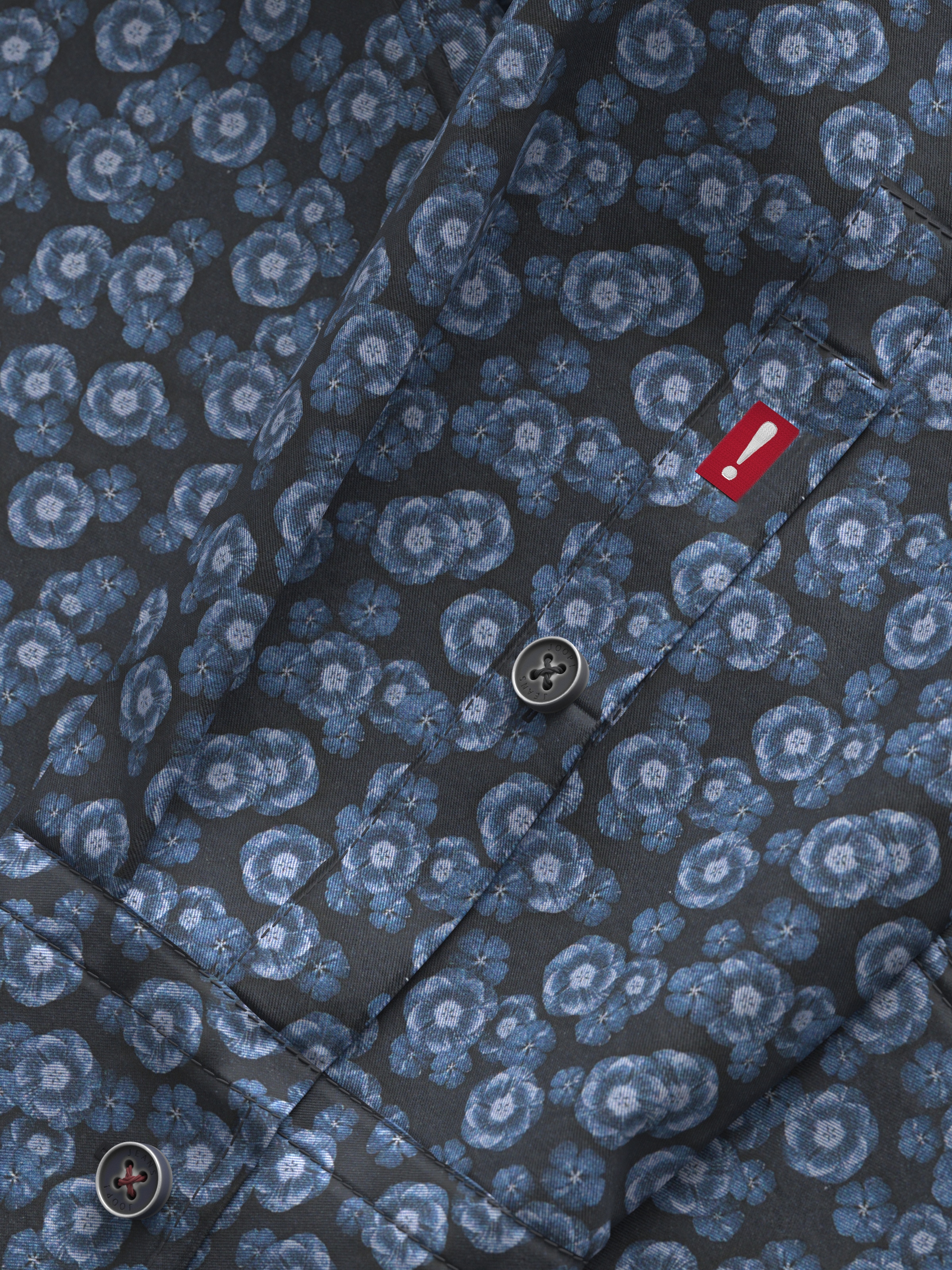 Joop Jeans Langarmhemd »Hanson3-W«, Logostickerei am Ärmelschlitz, auffälliges Muster
