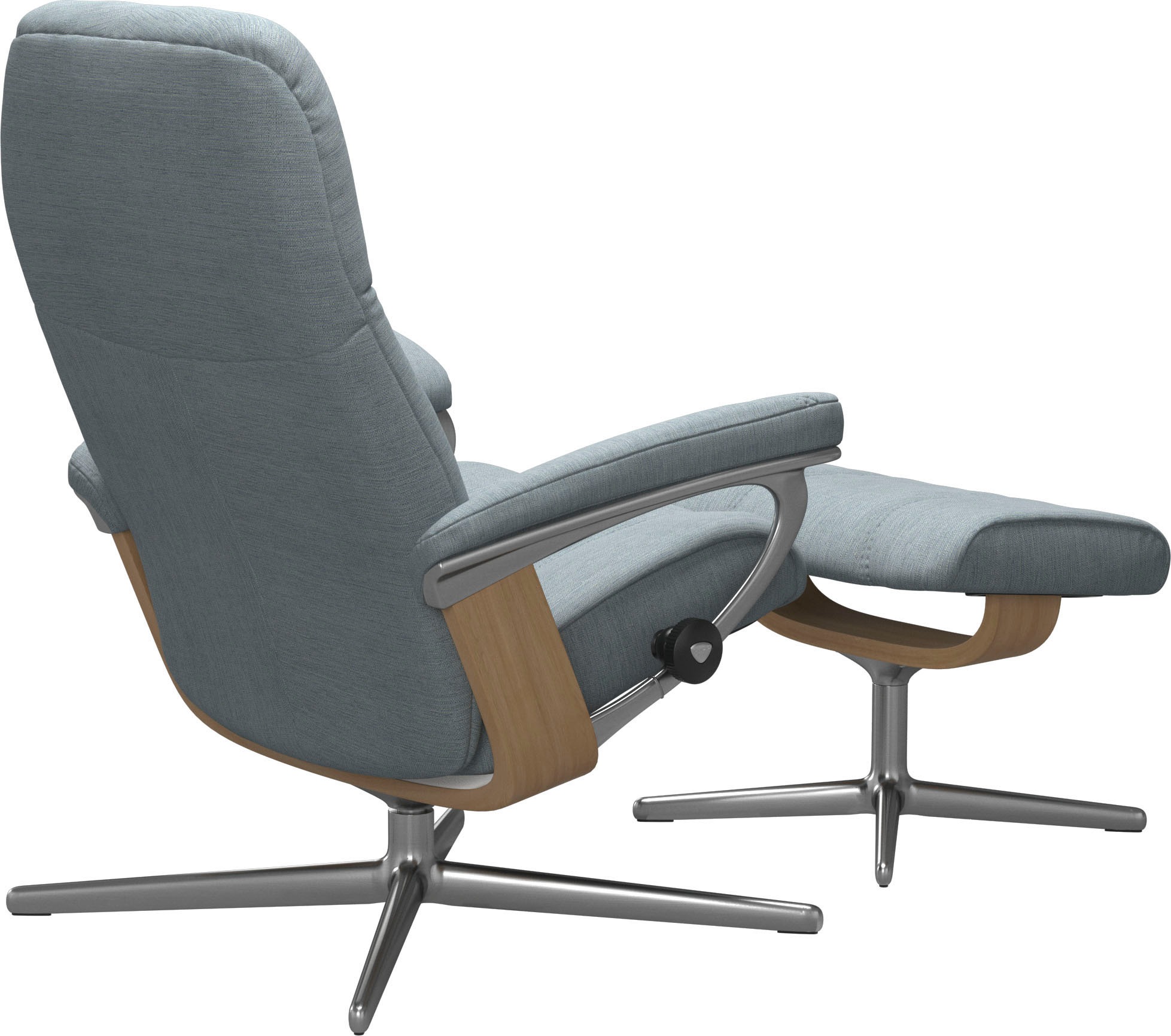 Stressless® Relaxsessel »Consul«, (Set, Relaxsessel mit Hocker), mit Hocker, mit Cross Base, Größe S, M & L, Holzakzent Eiche