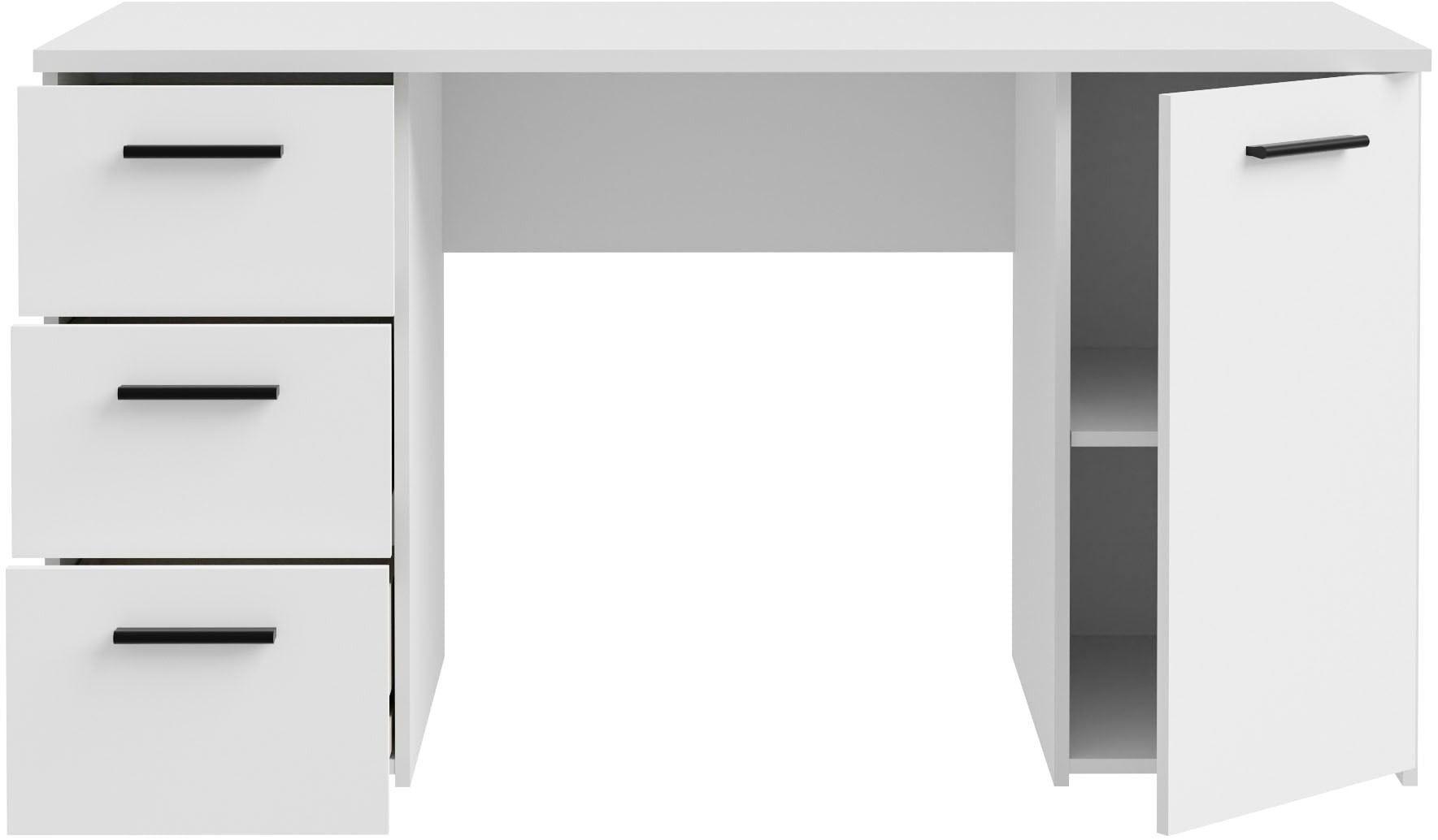 FORTE Schreibtisch »Neuss«, mit 3 Schubladen & 1 Tür, funktional, Breite 138 cm