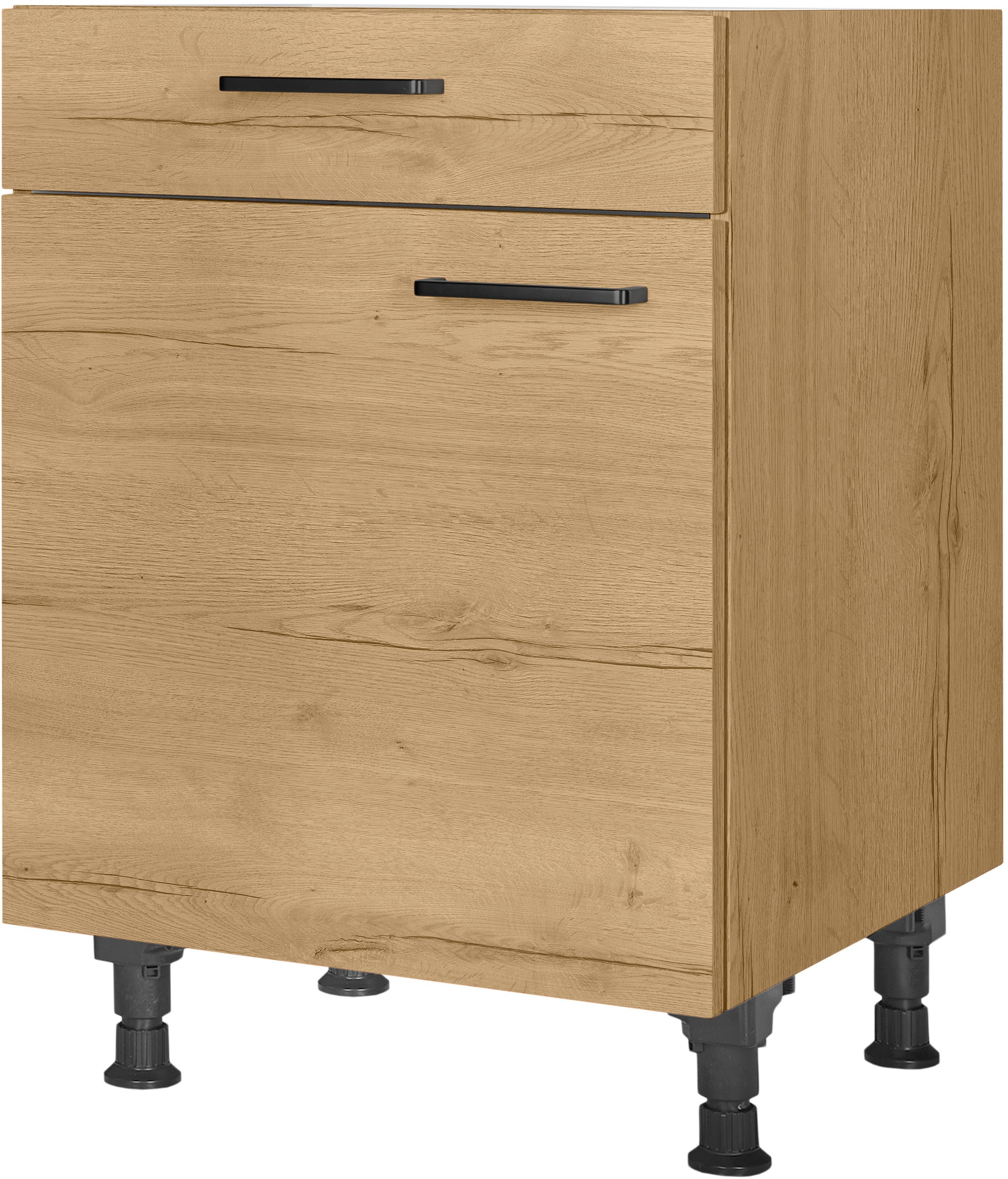 nobilia Unterschrank ""Structura", Ausrichtung wählbar, vormont., in den Breiten 30, 45 und" 60 cm Breite, mit höhenverstellbaren Sockelfüßen, vormontiert