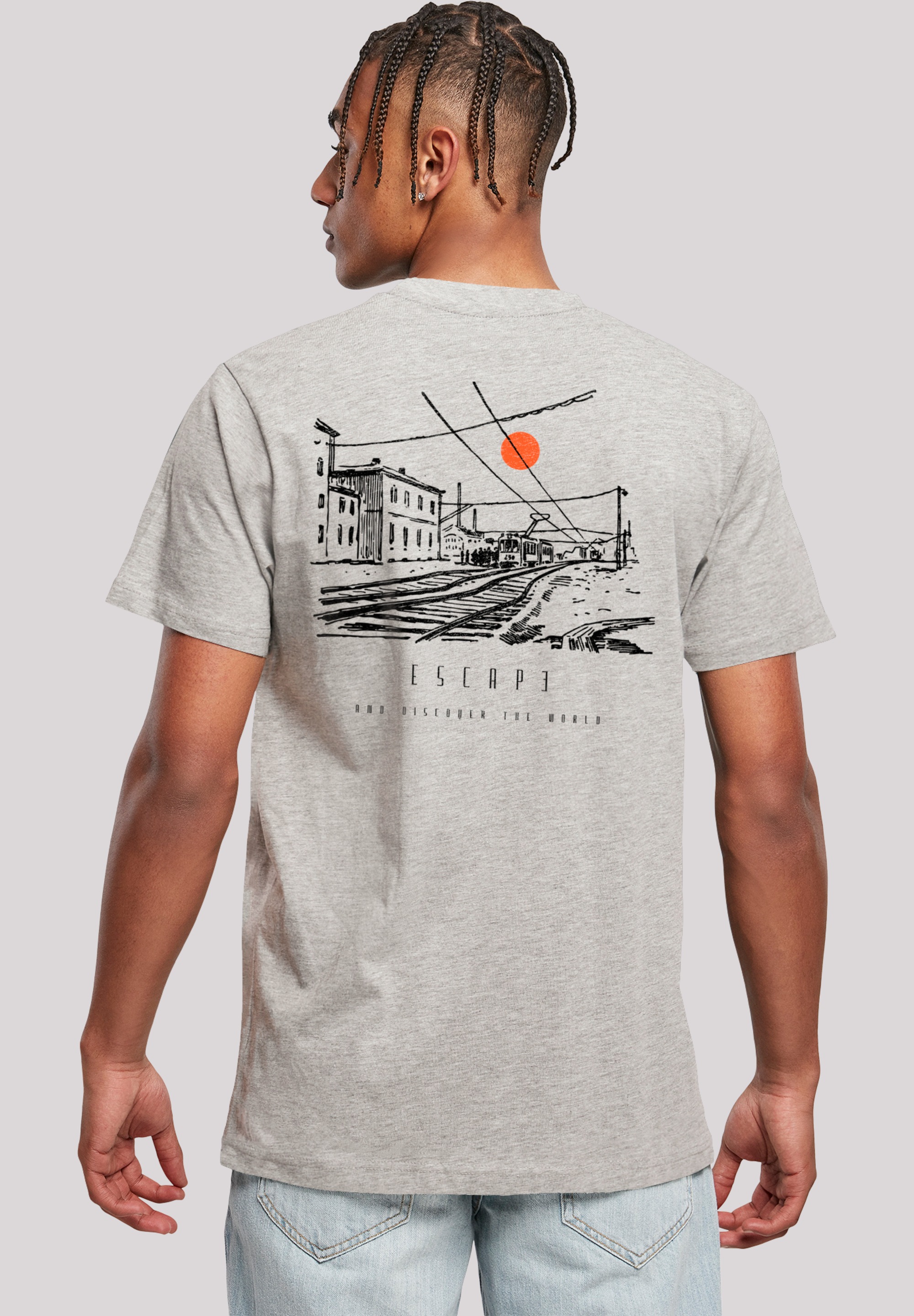 F4NT4STIC T-Shirt "Escape Discover the World Town Train Station" Premium Qu günstig online kaufen