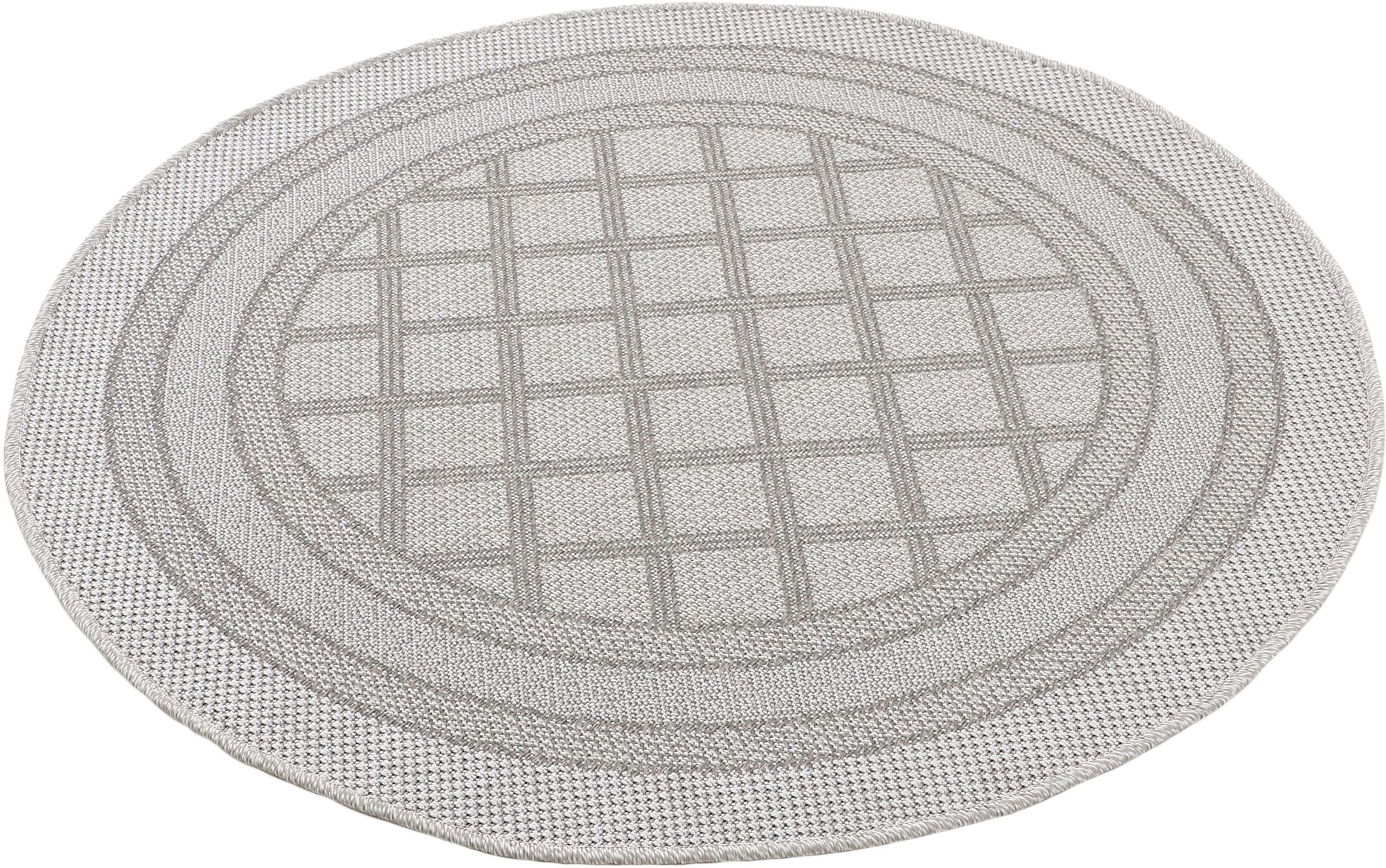 carpetfine Teppich »Boho 104«, rund, robustes Flachgewebe, Sisal Optik, UV- beständig, Außenbereich kaufen | BAUR