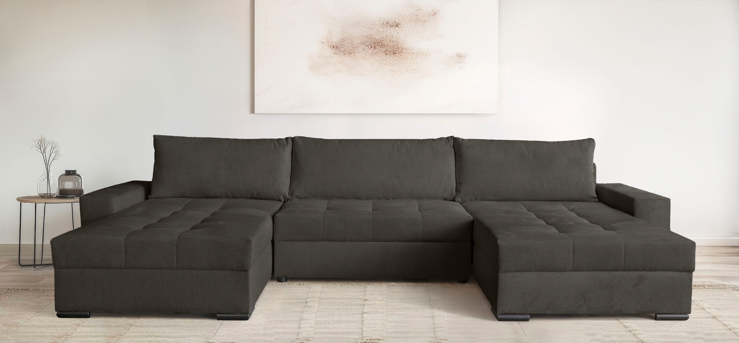 OTTO home Wohnlandschaft "Home System U-Form, B: 269 - 352 cm, Breiten wähl günstig online kaufen