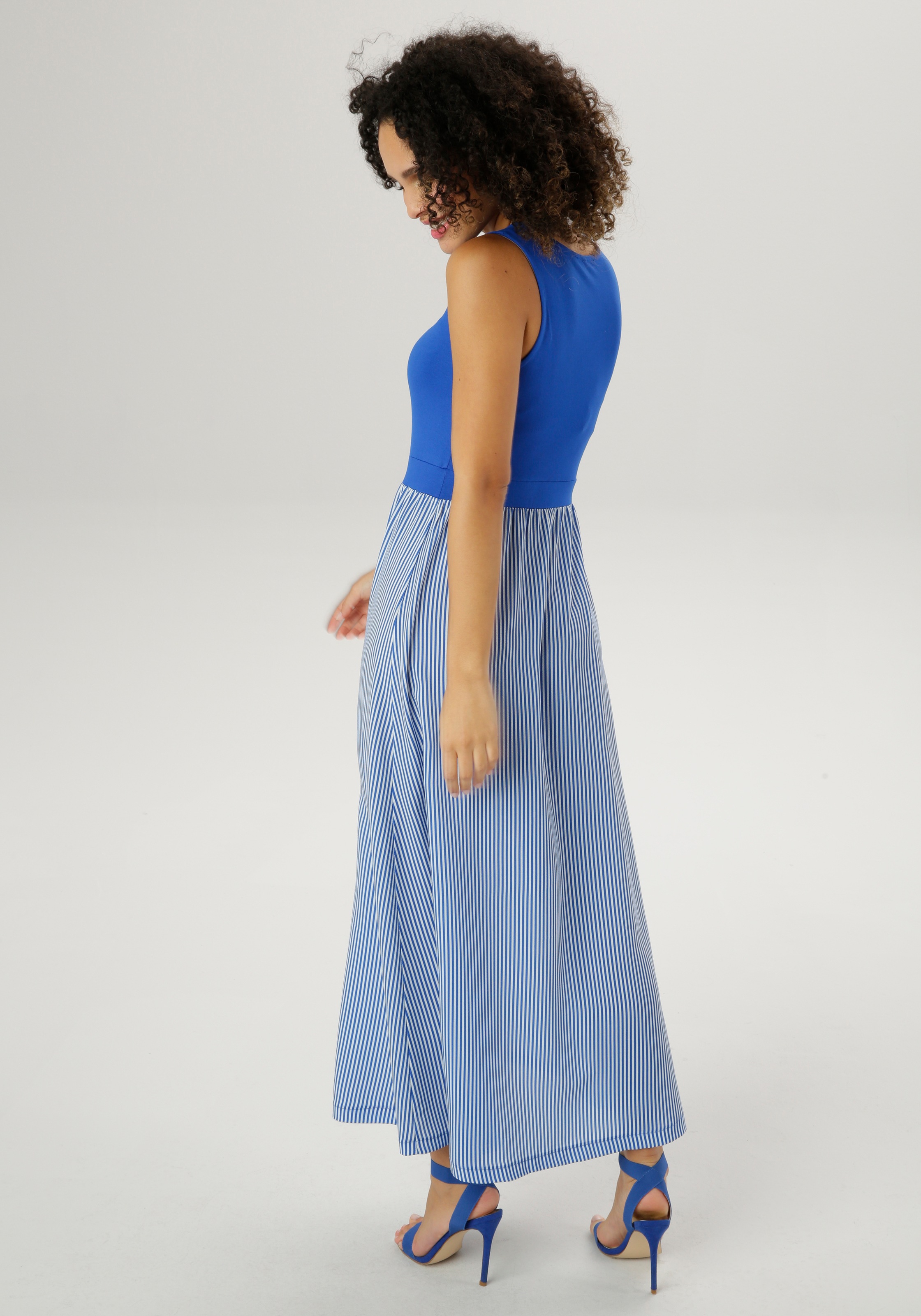 Aniston SELECTED Maxikleid, mit gestreiftem Rockteil