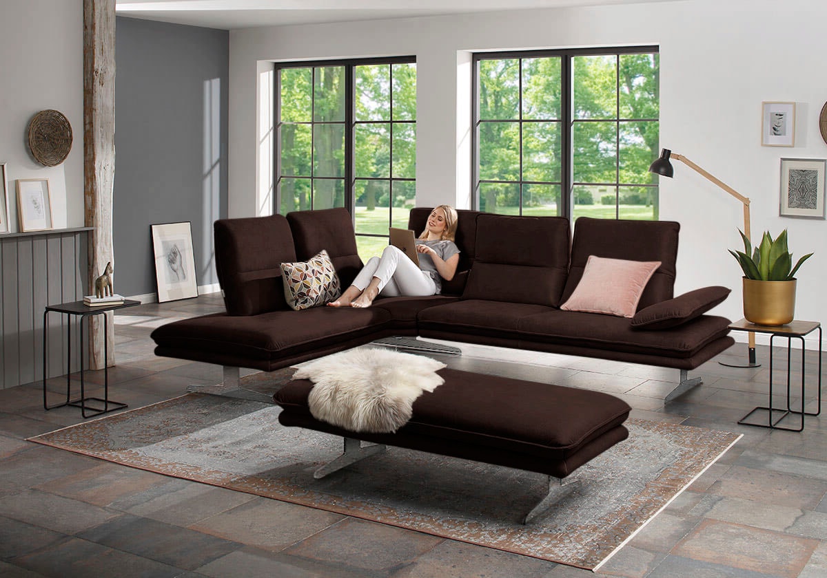 W.SCHILLIG Ecksofa "broadway, Designsofa, mit tollem Sitzkomfort, L-Form", günstig online kaufen