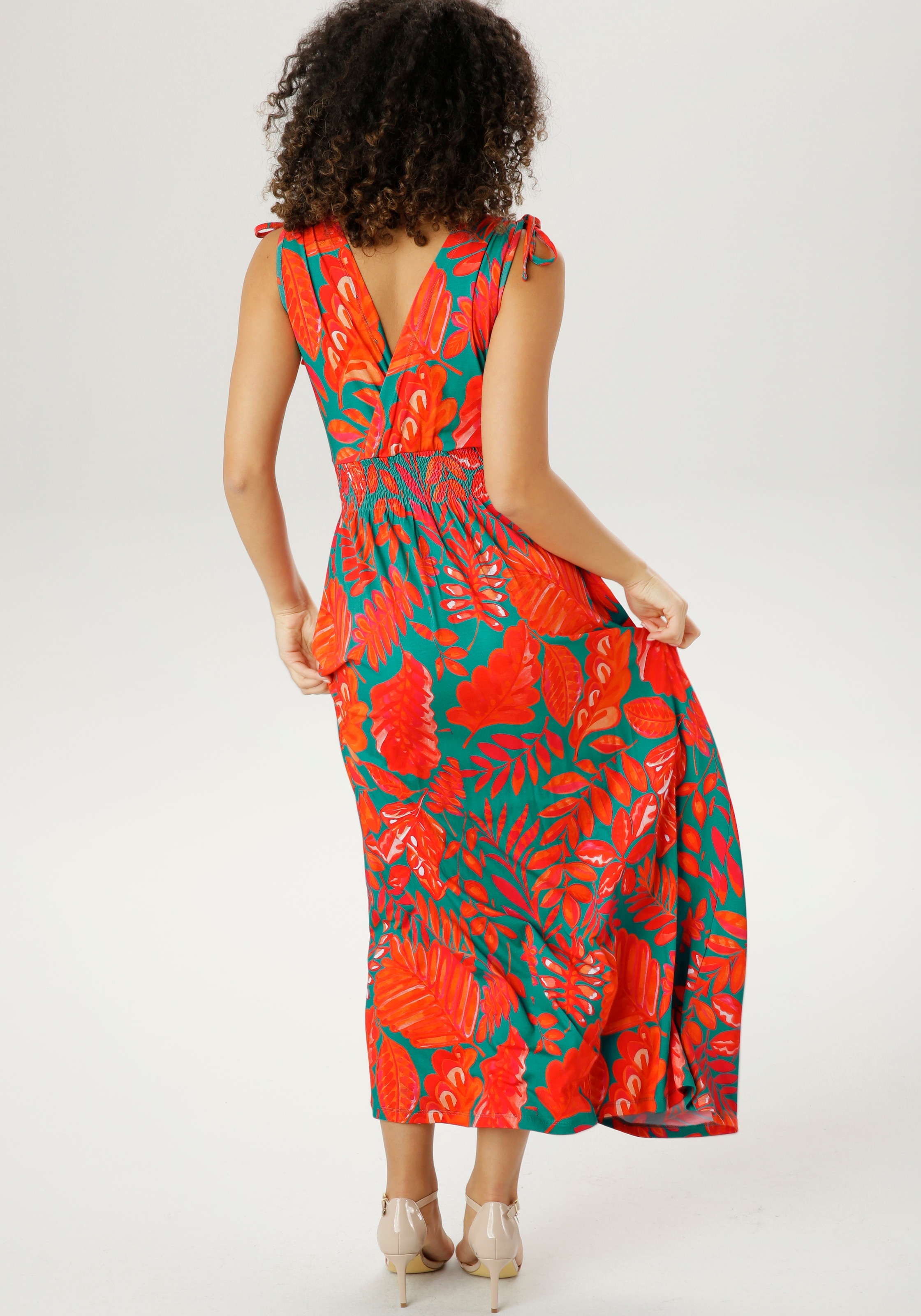 Aniston SELECTED Sommerkleid, mit breiten Trägern bestellen | Raffen zum BAUR